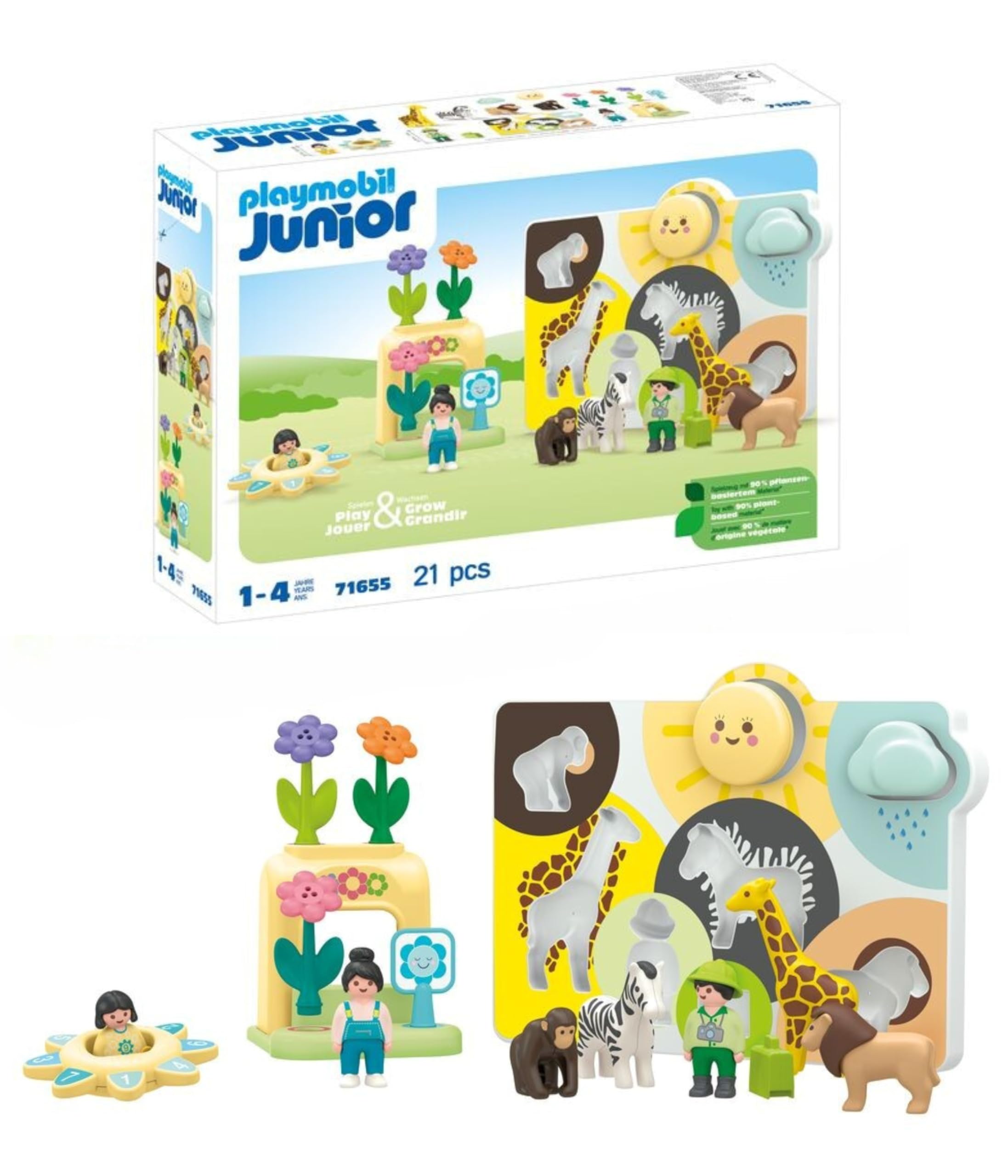 Playmobil JUNIOR Learning & Play Set - Age 1+ | Puzzle, Sorting & Rattle Spinner | Bio-Based Plastic 1