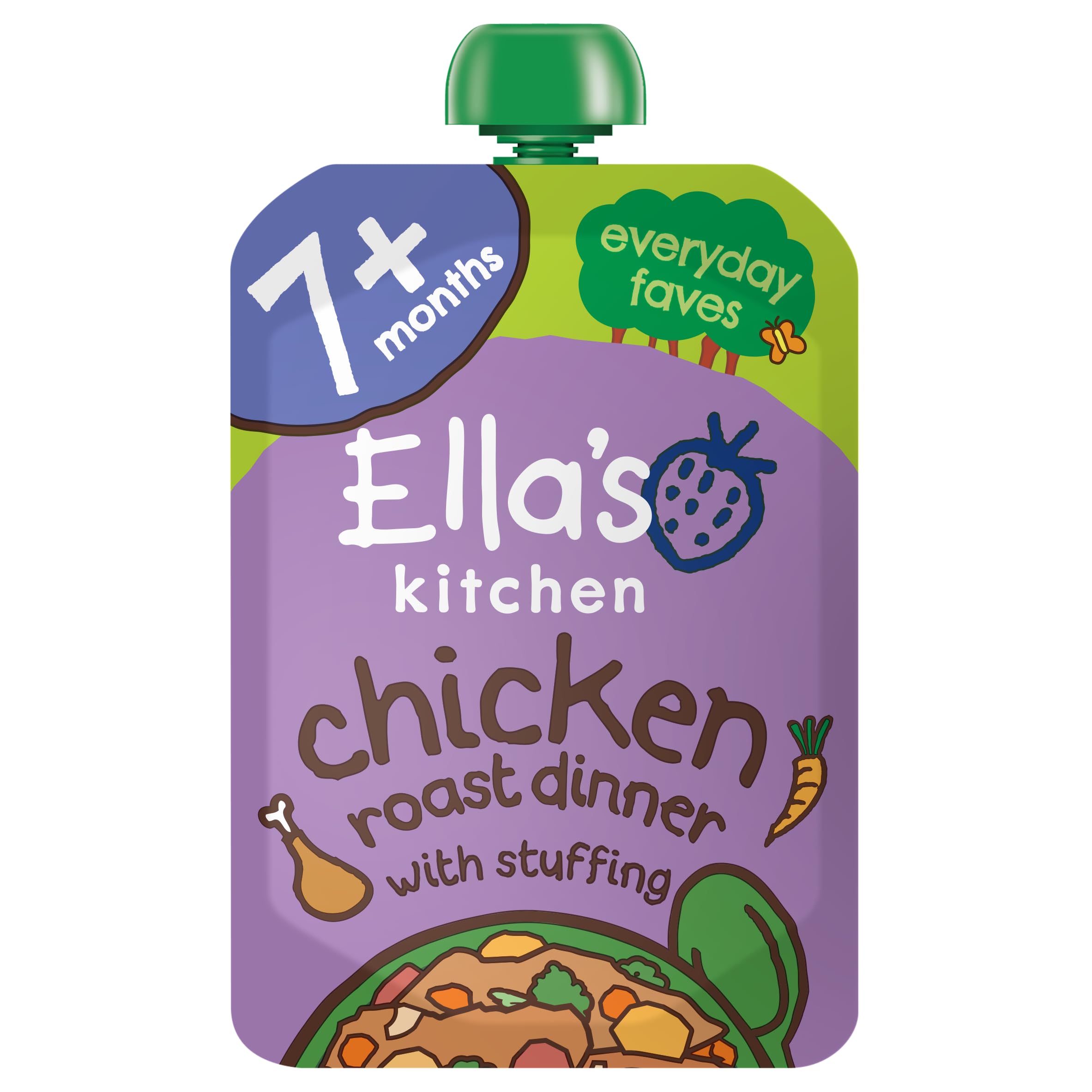 Ella's Kitchen Organic Cheery Chicken Roast Dinner - 100% Organic | No Added Salt or Sugar | 130g 1