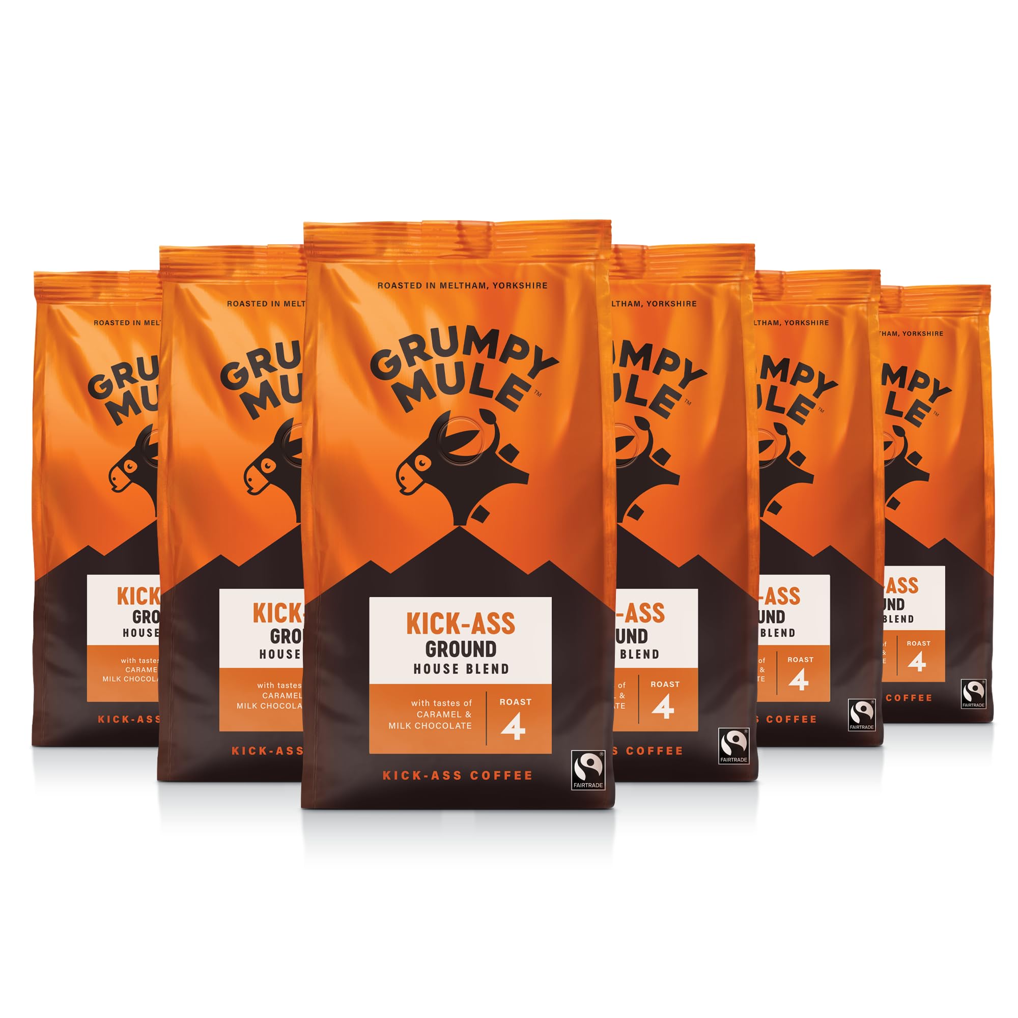 Grumpy Mule Kick-Ass House Blend Ground Coffee with Notes of Caramel and Milk Chocolate 1