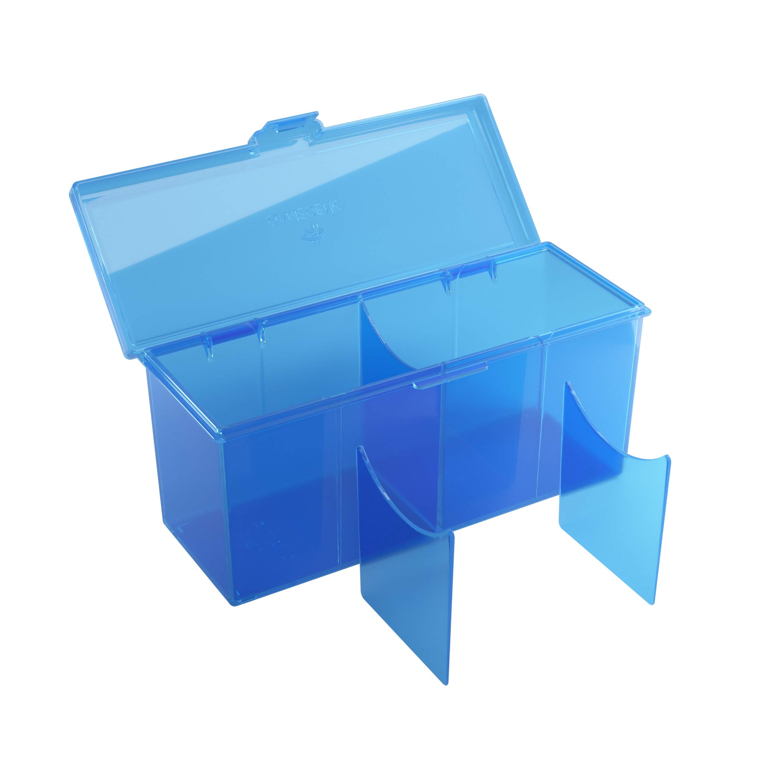 Gamegenic Fourtress 320-Card Deck Holder - Rigid Stackable Box with Lock, Blue 3