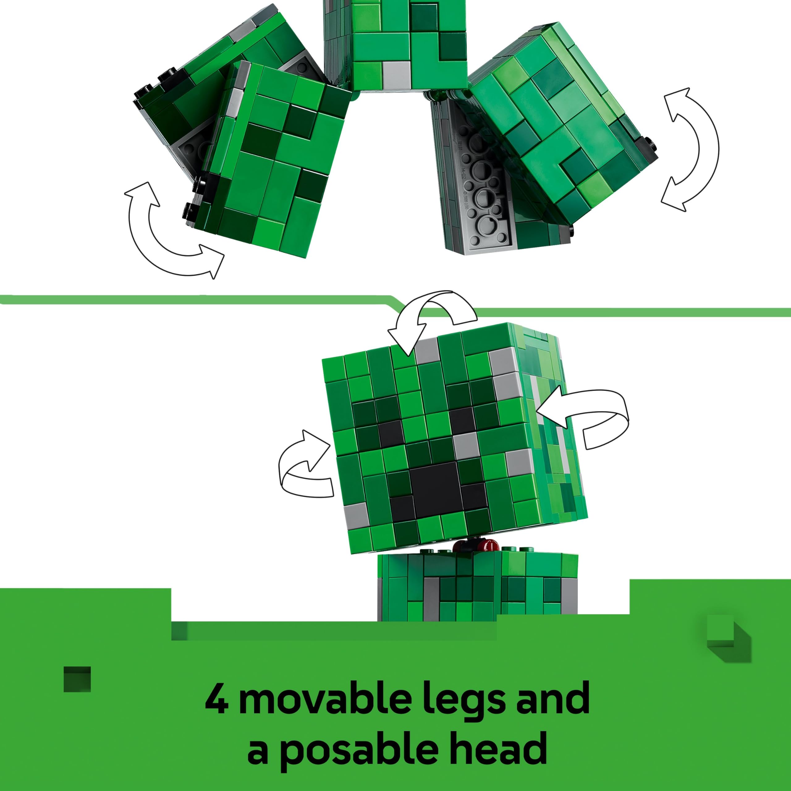 LEGO Minecraft The Creeper Toy - Posable Mob Figure with Hidden Compartment | Model 21276 3