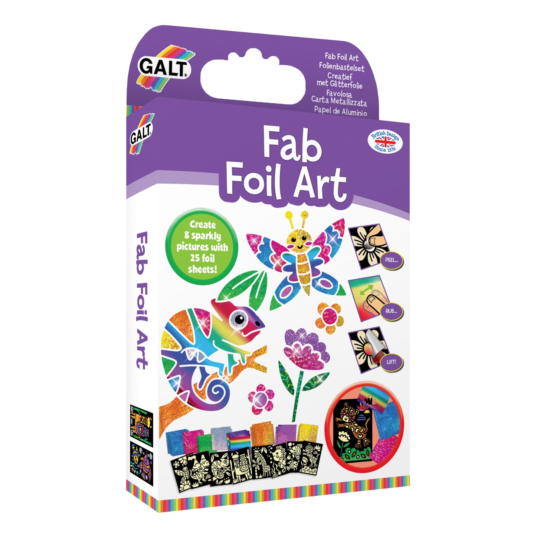 Galt Toys Fab Foil Art Craft Kit for Kids Ages 6+ | Mess-Free Foil Transfer 1