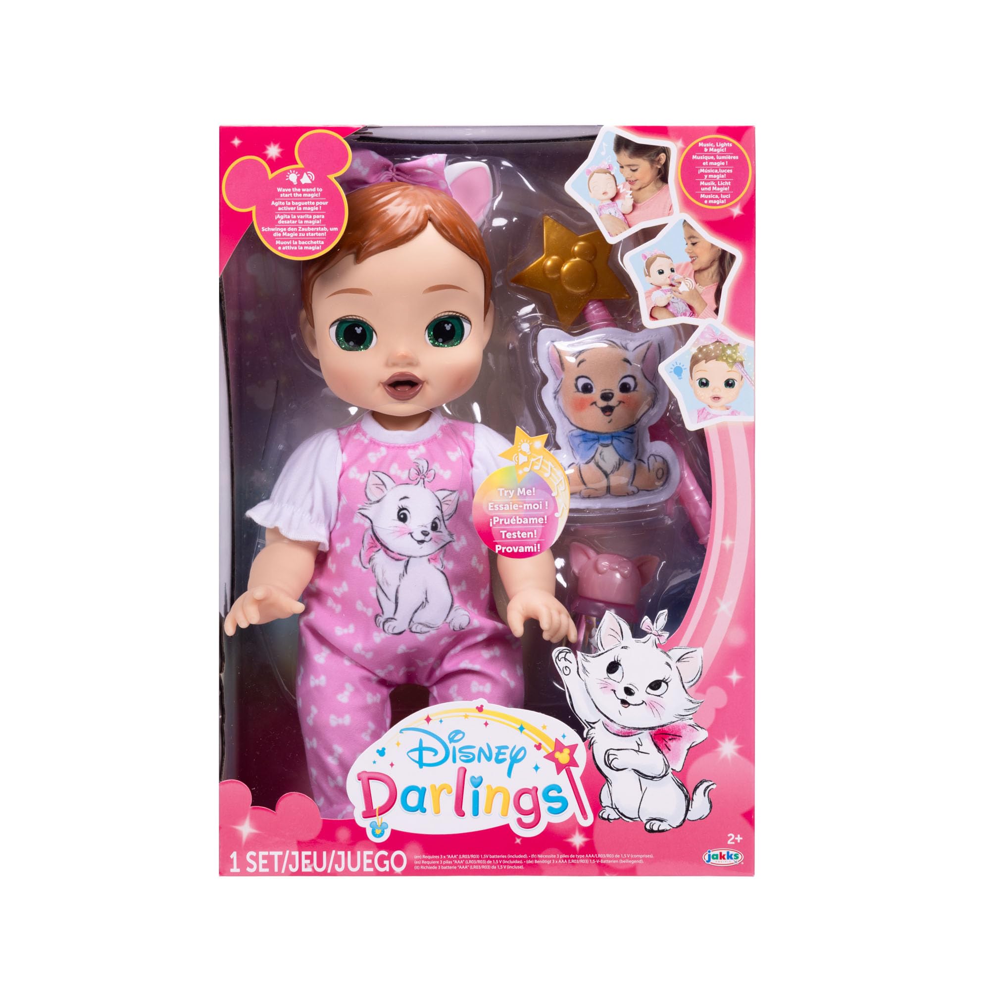 Jakks Pacific Disney Darlings Marie Deluxe Feature Doll - 13 Inch, Interactive Audio, Ages 3+ 9