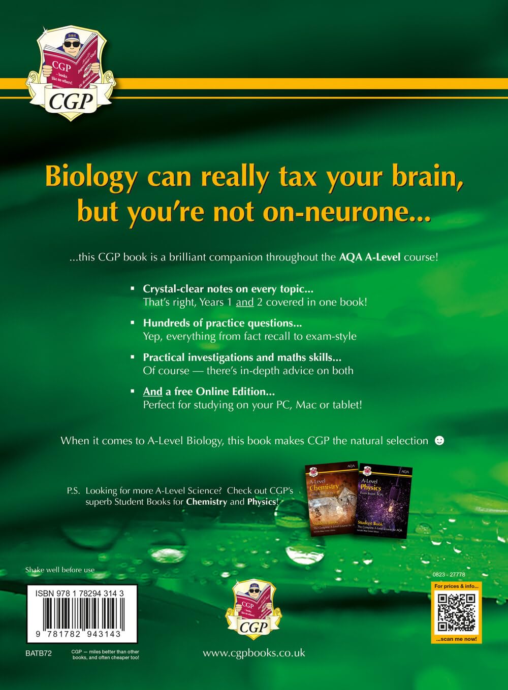 CGP A-Level Biology for AQA: Year 1 & 2 Student Book with Online Edition - Perfect for 2027 & 2028 Exams