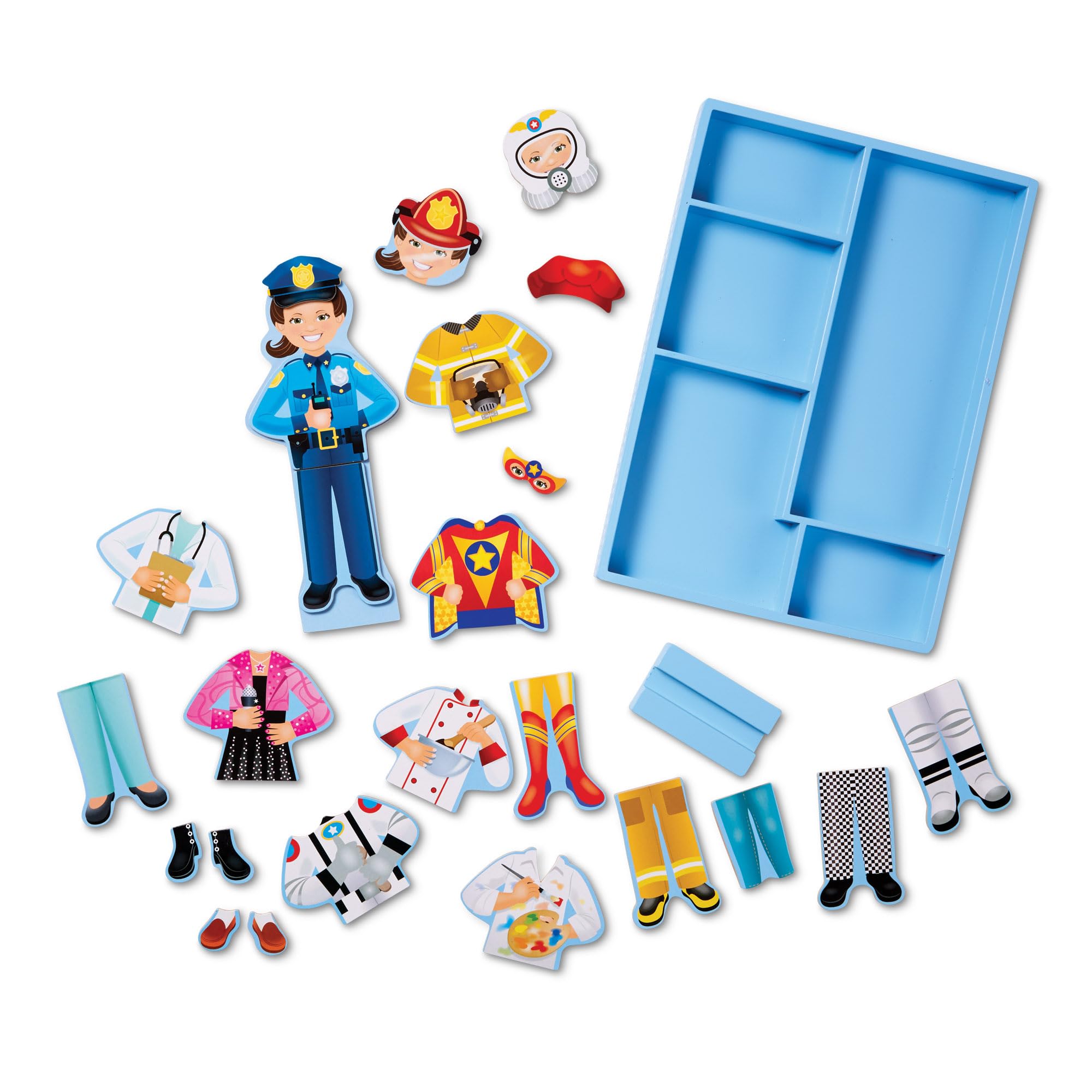 Melissa & Doug Magnetic Dress-Up Doll Set Julia - 24 Magnetic Pieces | Ages 3+ 4