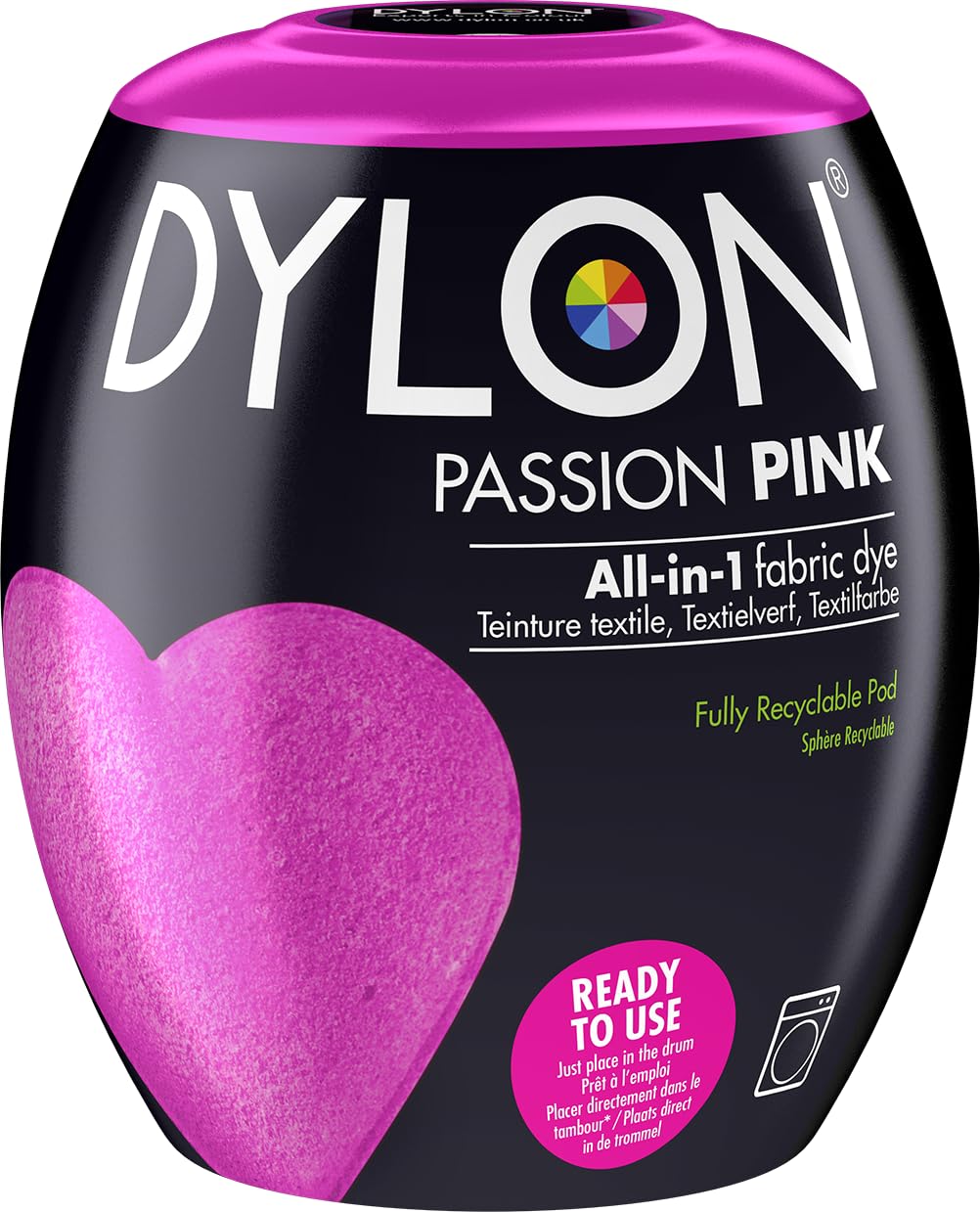 Dylon Washing Machine Fabric Dye Pod for Clothes & Soft Furnishings - Passion Pink | 350g