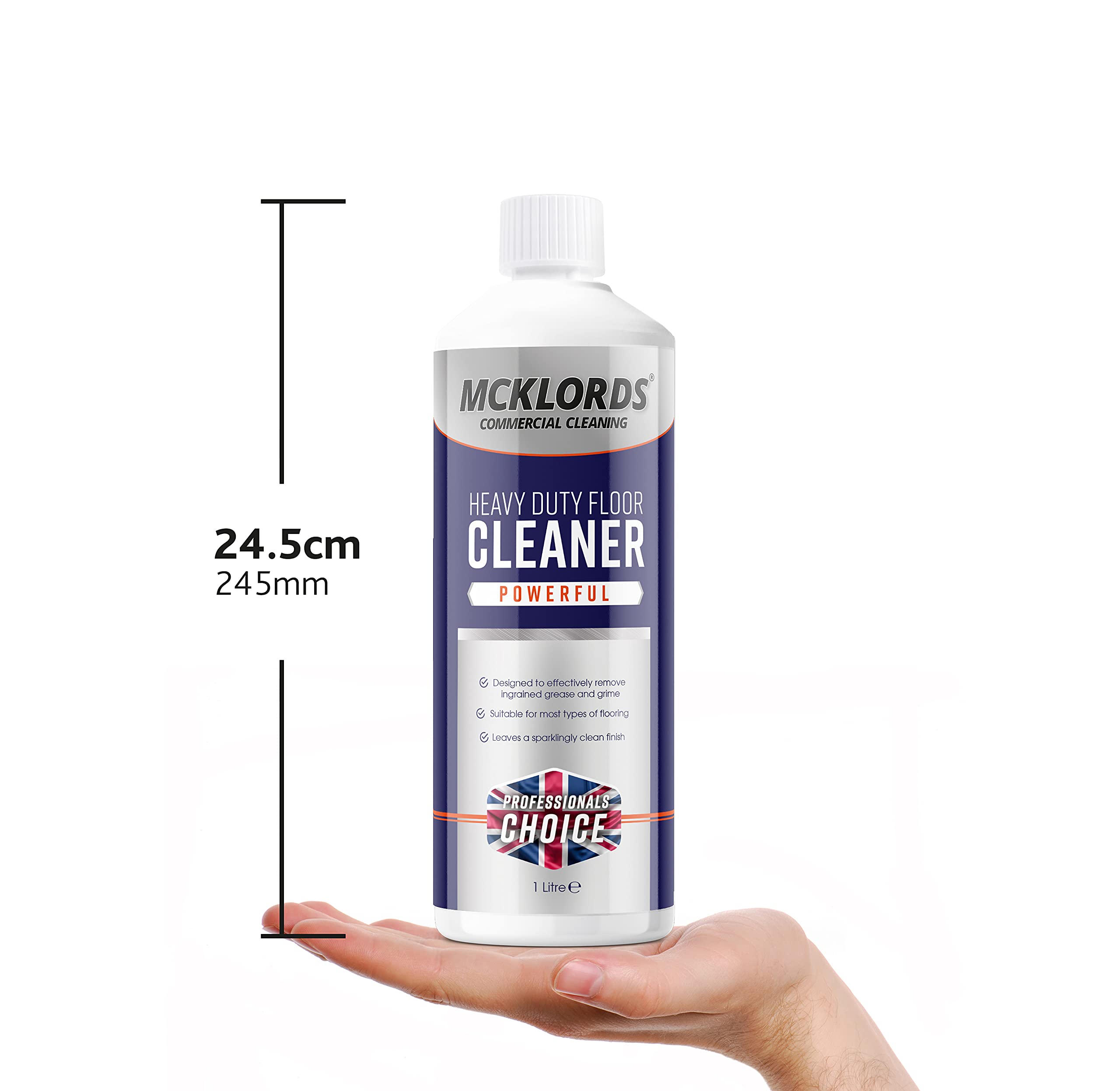 McK Lords Heavy Duty Floor Cleaner - Removes Ingrained Grease & Grime | 1 Litre | Streak Free