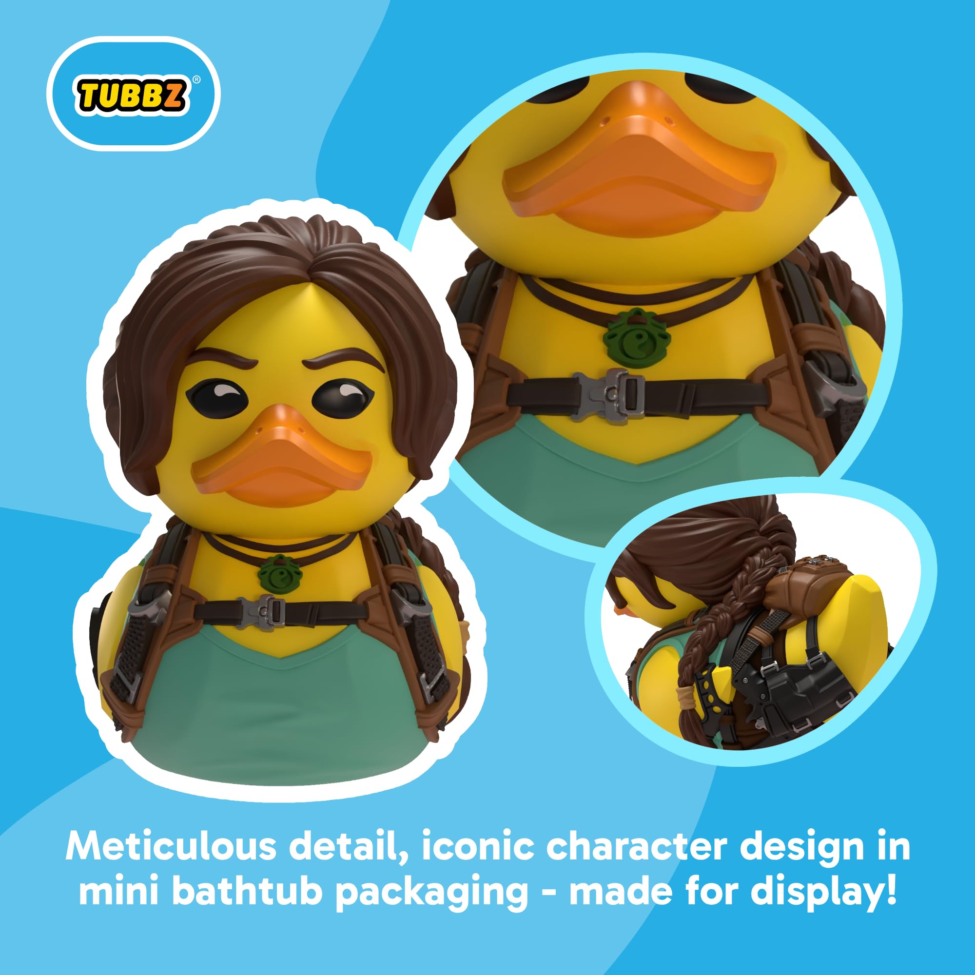 TUBBZ Tomb Raider 30th Anniversary Lara Croft Mini Cosplay Rubber Duck Figure | 5 cm 2