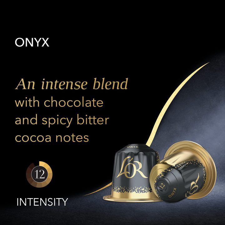 L'OR Espresso Onyx Coffee Pods x10 - Intensity 12 (Pack of 10, 100 Capsules)
