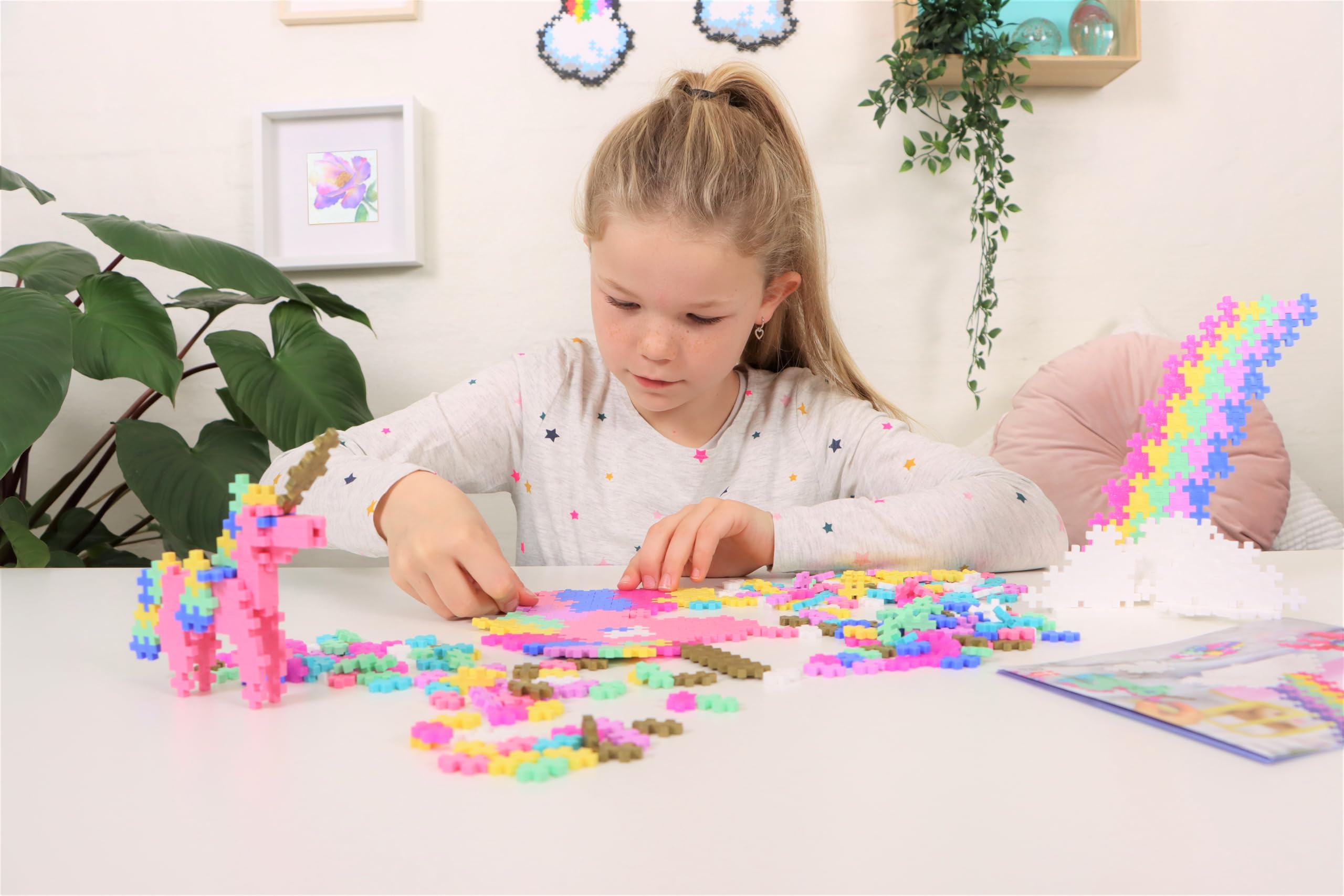 PLUS PLUS Learn to Build Unicorns Building Set - 275 Pieces, Ages 5+ 6