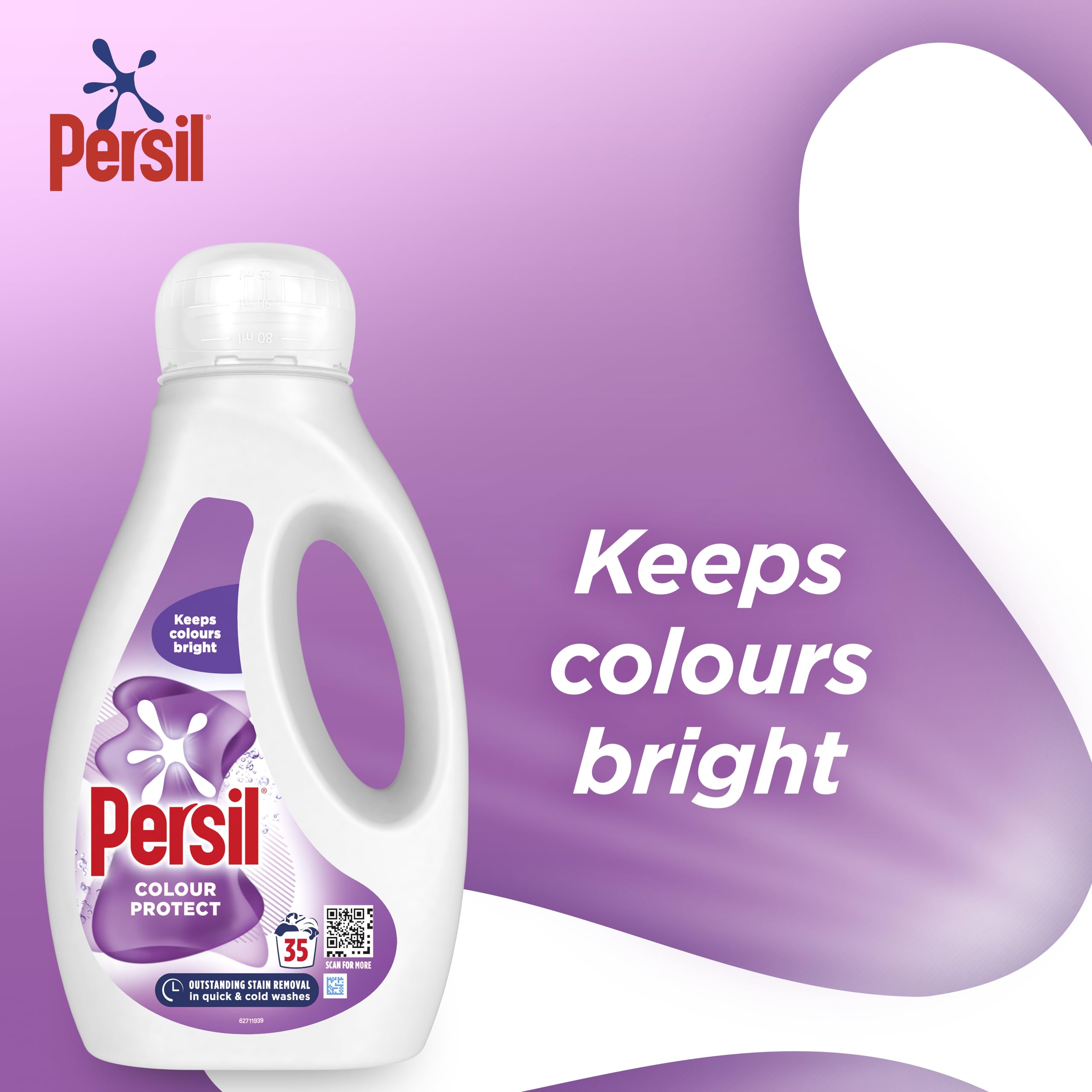 Persil Colour Laundry Washing Liquid Detergent - 945 ml | Removes Mud, Yoghurt, Jam Stains | Cold Wash Effective 4