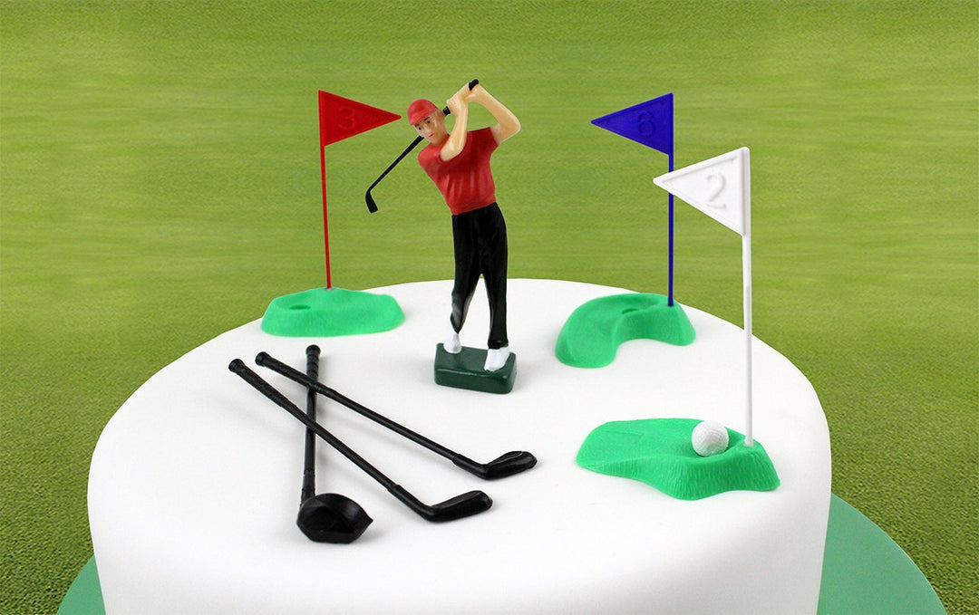 PME GS010 Golf Decorations - 13-Piece Plastic Cake Toppers Set