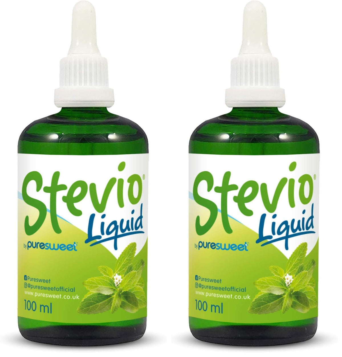 Puresweet Stevio Stevia Liquid Drops - 100 ml - Pack of 2