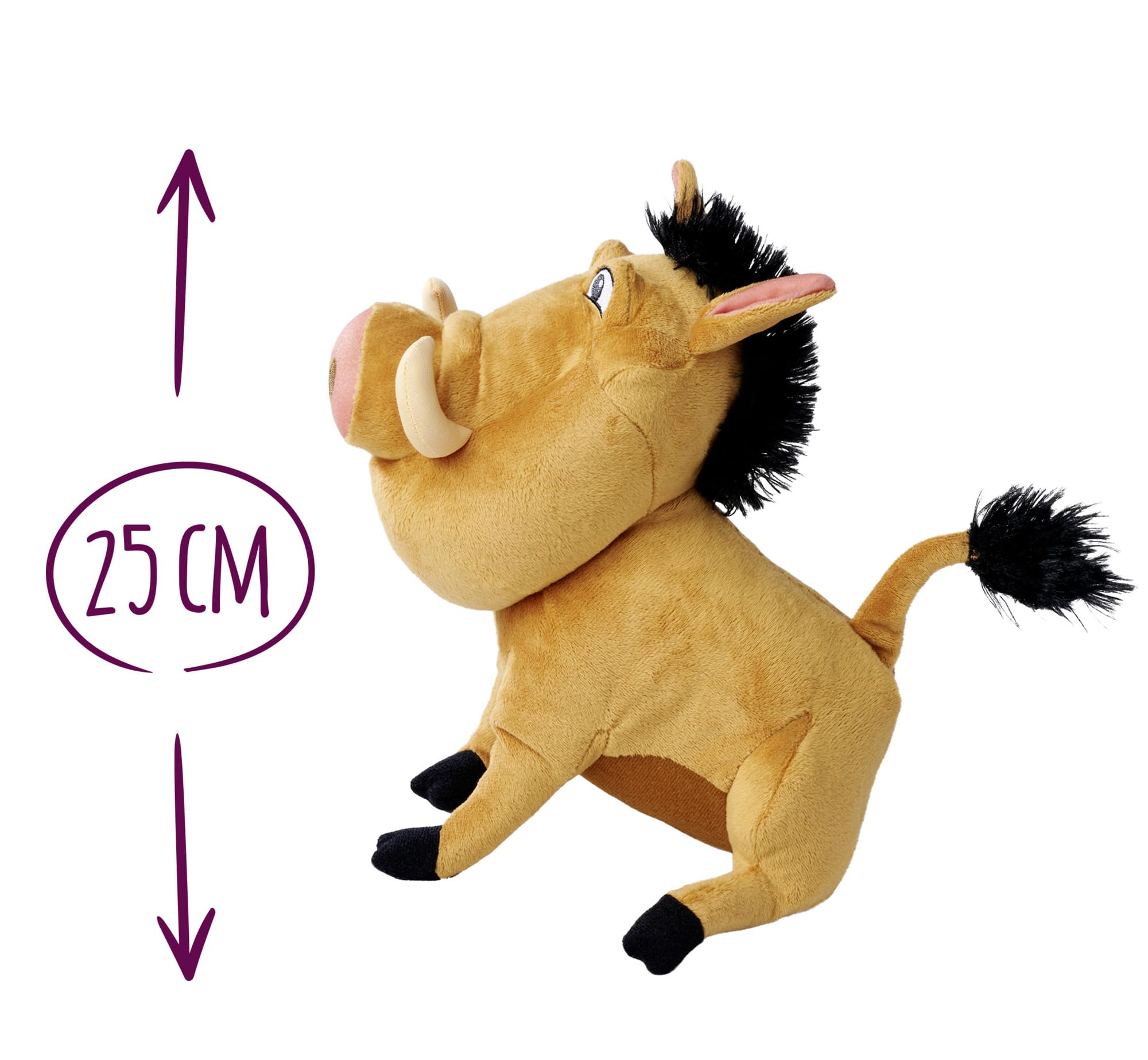 Simba Disney Lion King Pumbaa Stuffed Animal 25cm | 30 Years Anniversary Edition | Polyester