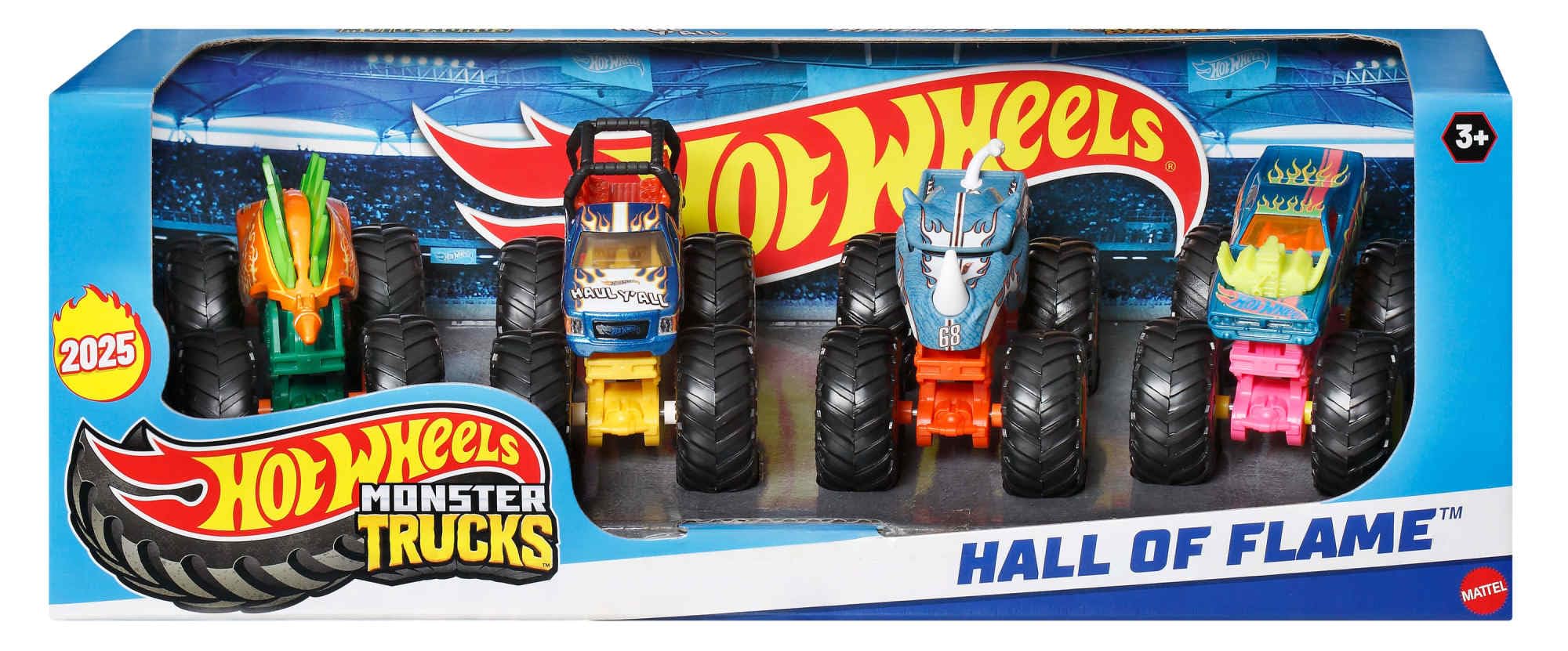 Hot Wheels Monster Trucks 4-Pack - 1:64 Scale Toy Trucks for Kids 3-6 Years 2