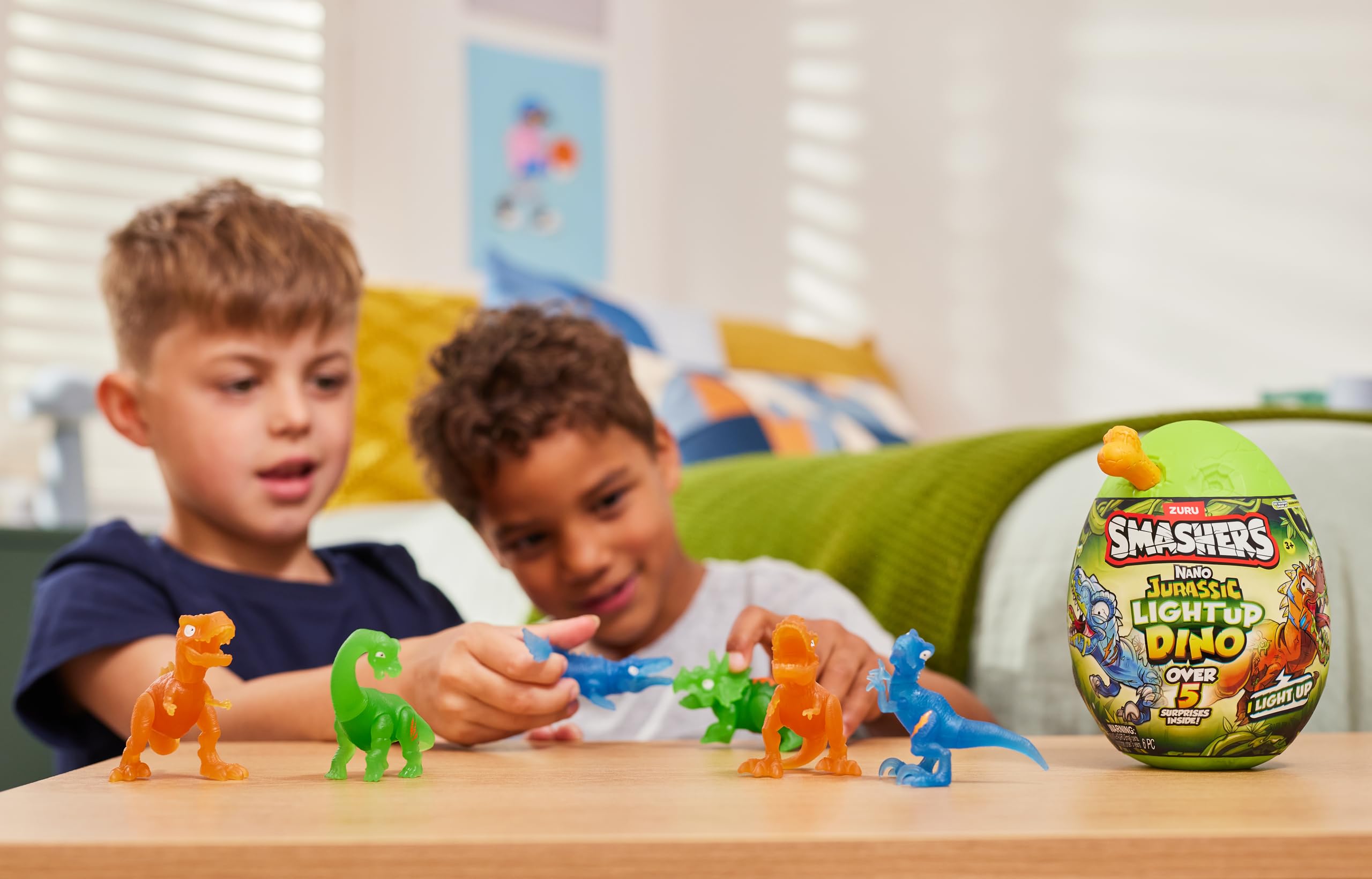 Smashers Nano Jurassic Light Up Dino by ZURU - Glow in the Dark Collectible Dinosaur Toys for Kids 14