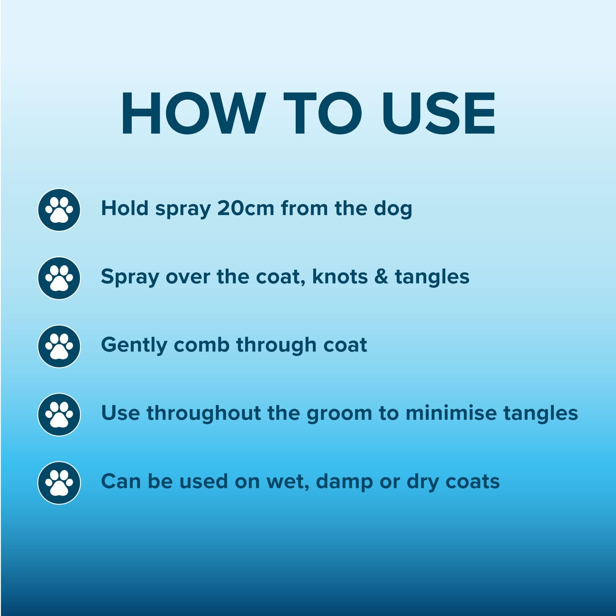 Groomers Coat Management Spray - Dog Detangler & Conditioner | Unscented | 300ml 4
