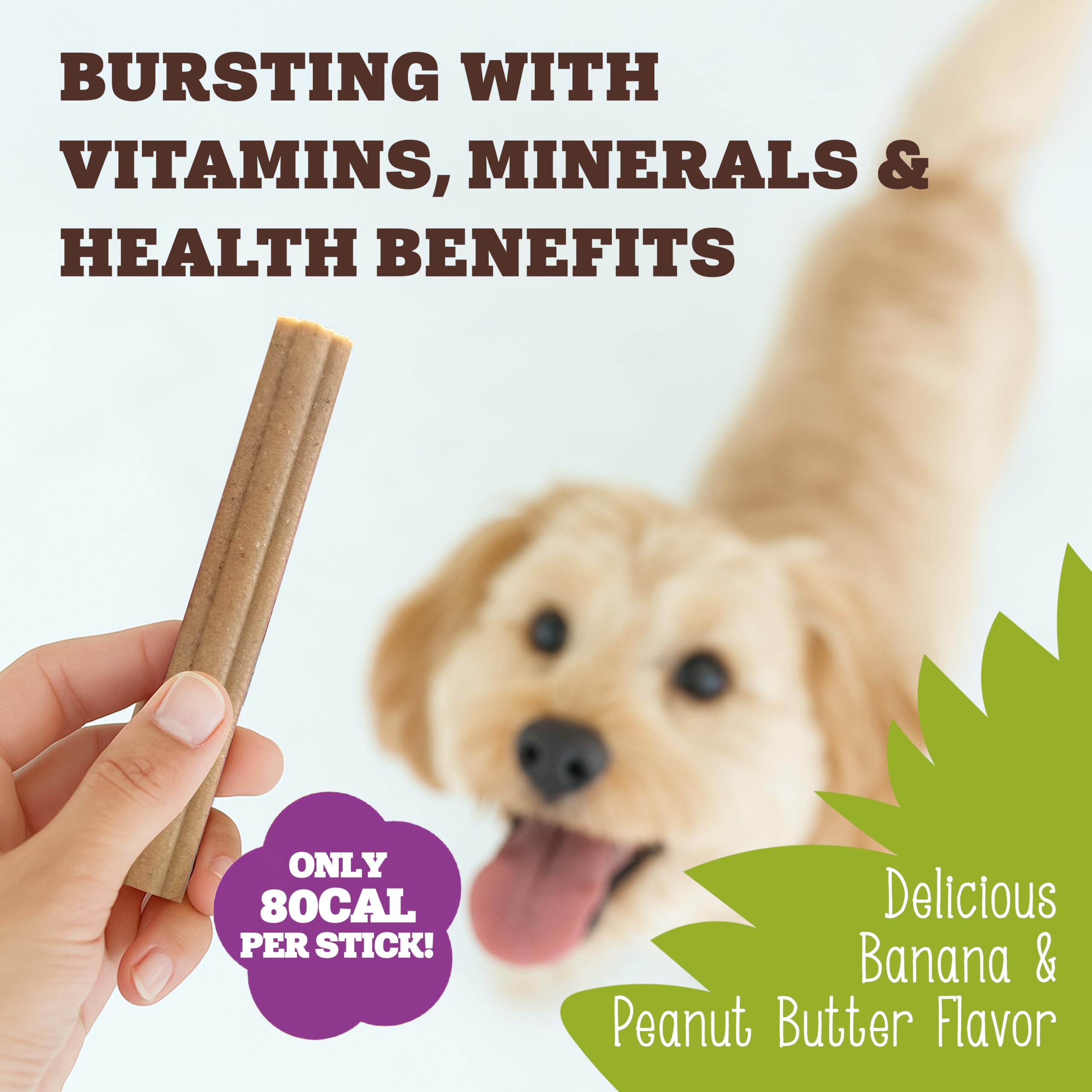 Soopa Senior Banana Pumpkin & Flaxseed Dental Sticks - 100g | Low Fat | Vegan 5