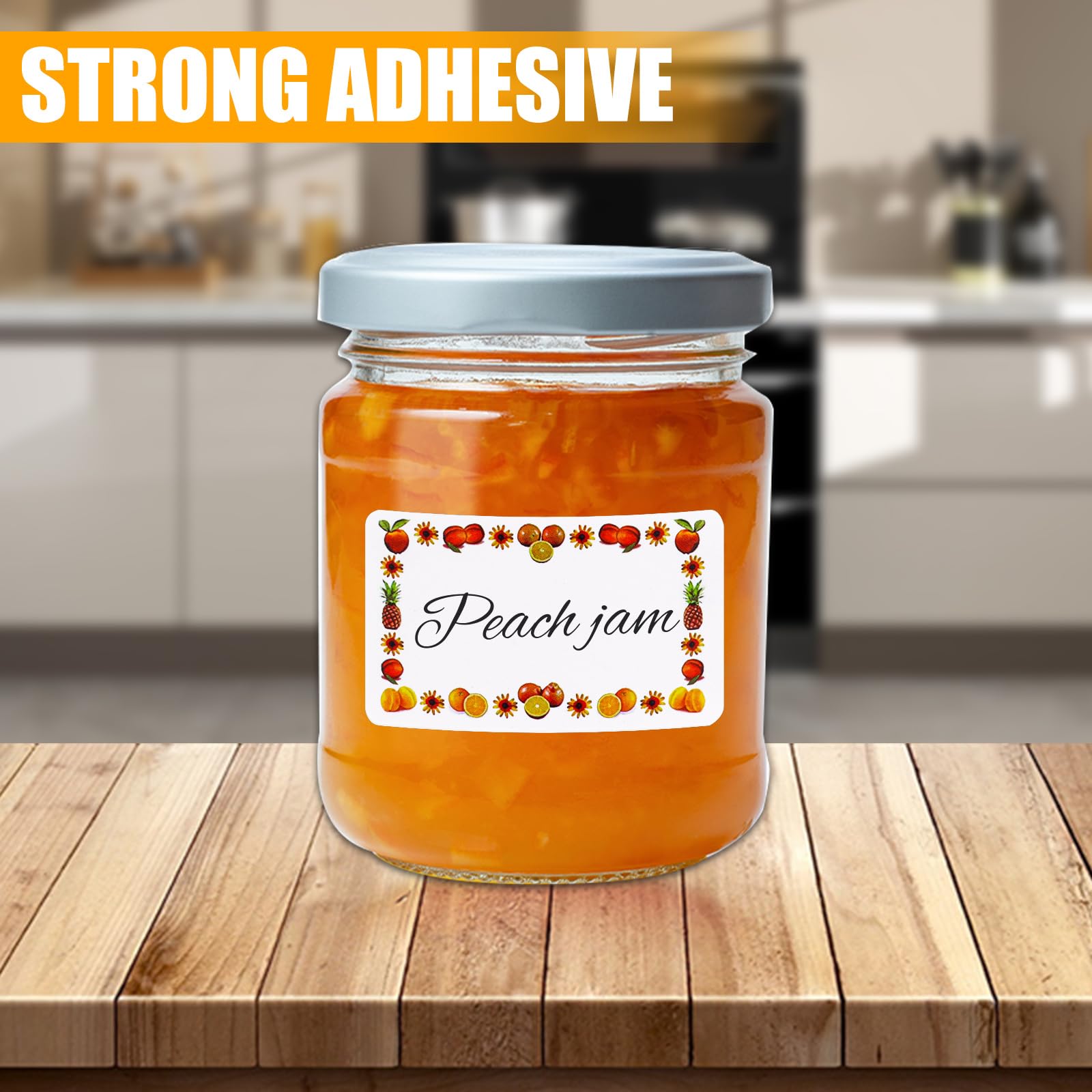 ASelected 1000 Pcs Jam Jar Labels, 30 x 50 mm All-Purpose Self-Adhesive Stickers, Multi-colored 3