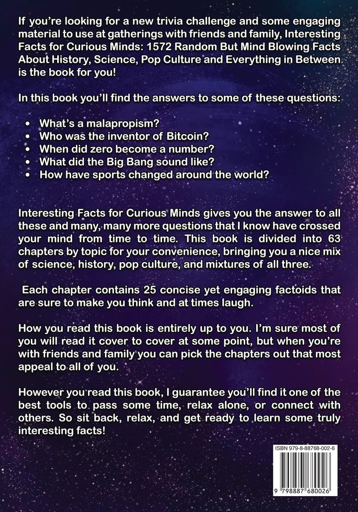 Interesting Facts For Curious Minds: 1572 Random But Mind-Blowing Facts Book