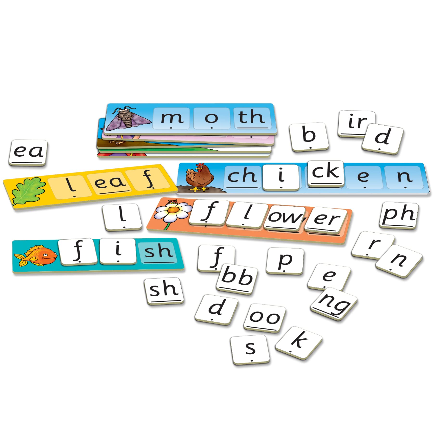 Orchard Toys Match and Spell Next Steps Spelling Aid Game | Ages 5+ | 1-4 Players | Phonics & Word Building 2