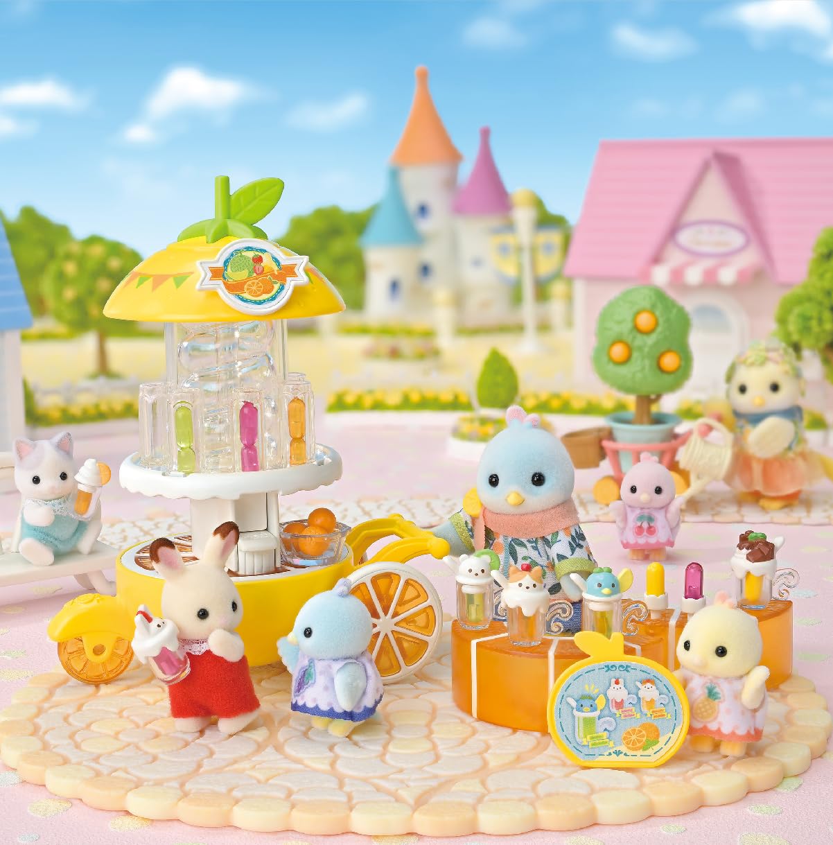 Sylvanian Families Citrus Bird Juice Stand Playset | Figure Included | Ages 3+ 9
