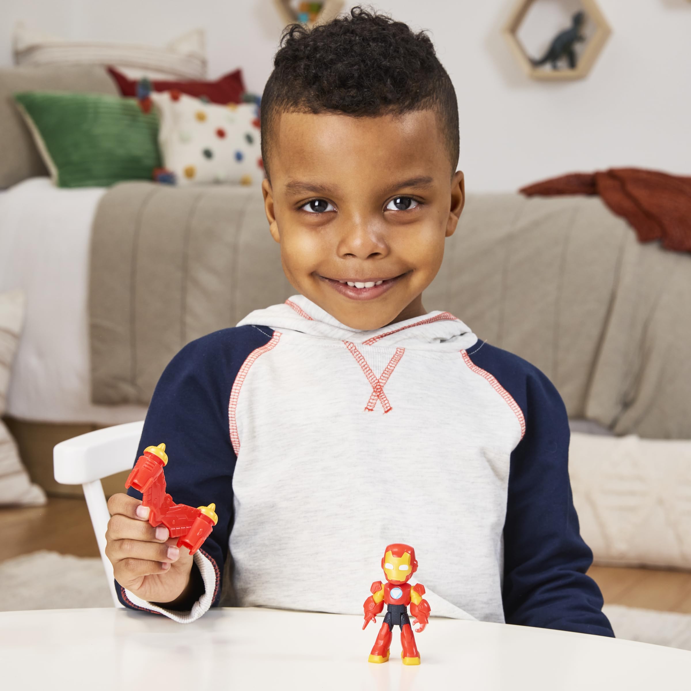 Iron Man and His Awesome Friends Marvel Iron Man Action Figure Toy - 3 Inch Poseable Figure with Jetpack, Ages 3+ 6