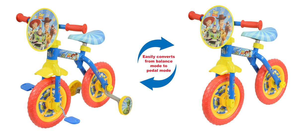 Disney Toy Story 2-in-1 Training Toddler Bike - 10 inch