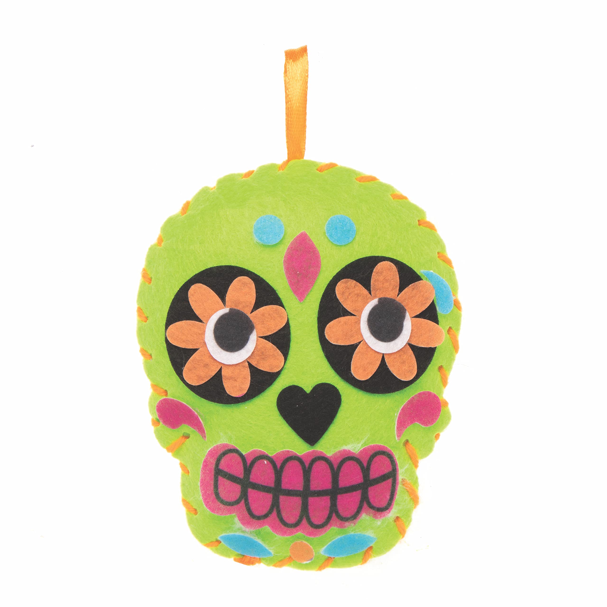 Baker Ross Day of the Dead Sewing Kits - Pack of 3, Arts & Crafts Sewing Set for Kids 2