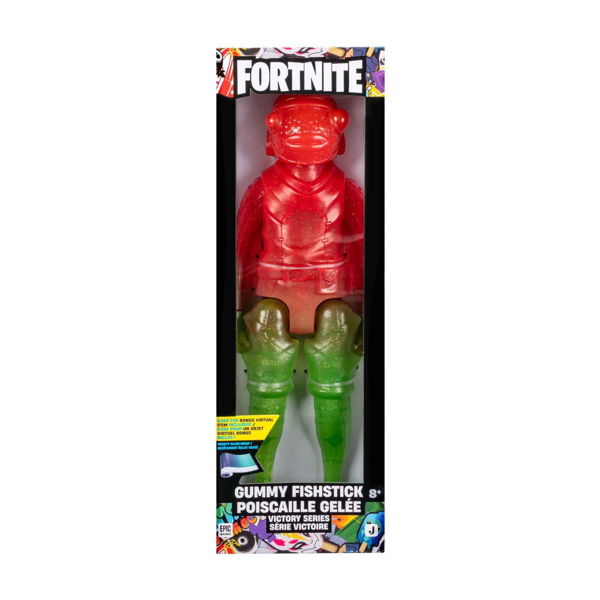 Fortnite Victory Gummy Fishstick Action Figure - 12-Inch, 7 Points of Articulation
