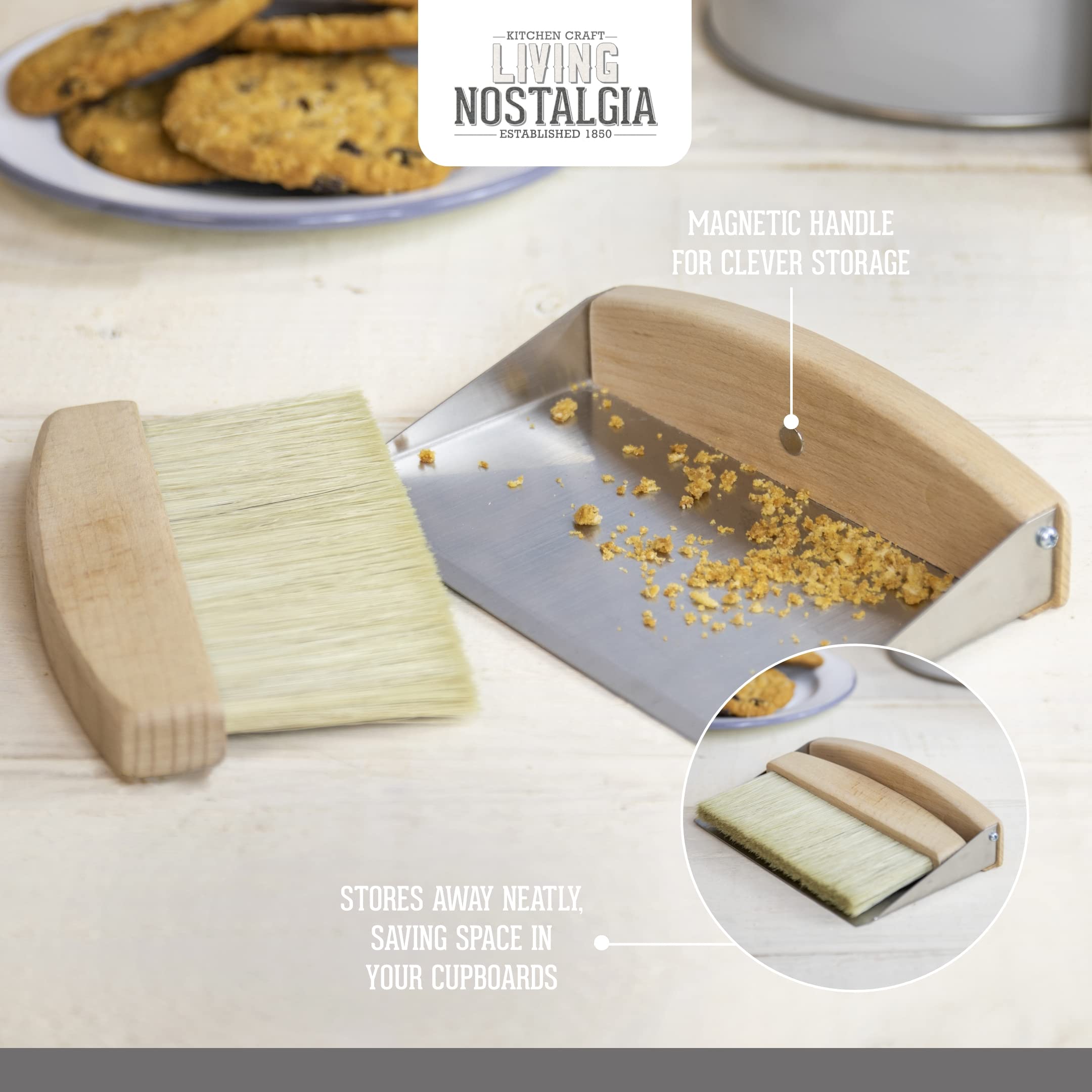 KitchenCraft Living Nostalgia Table-Top Dustpan and Brush Set 11