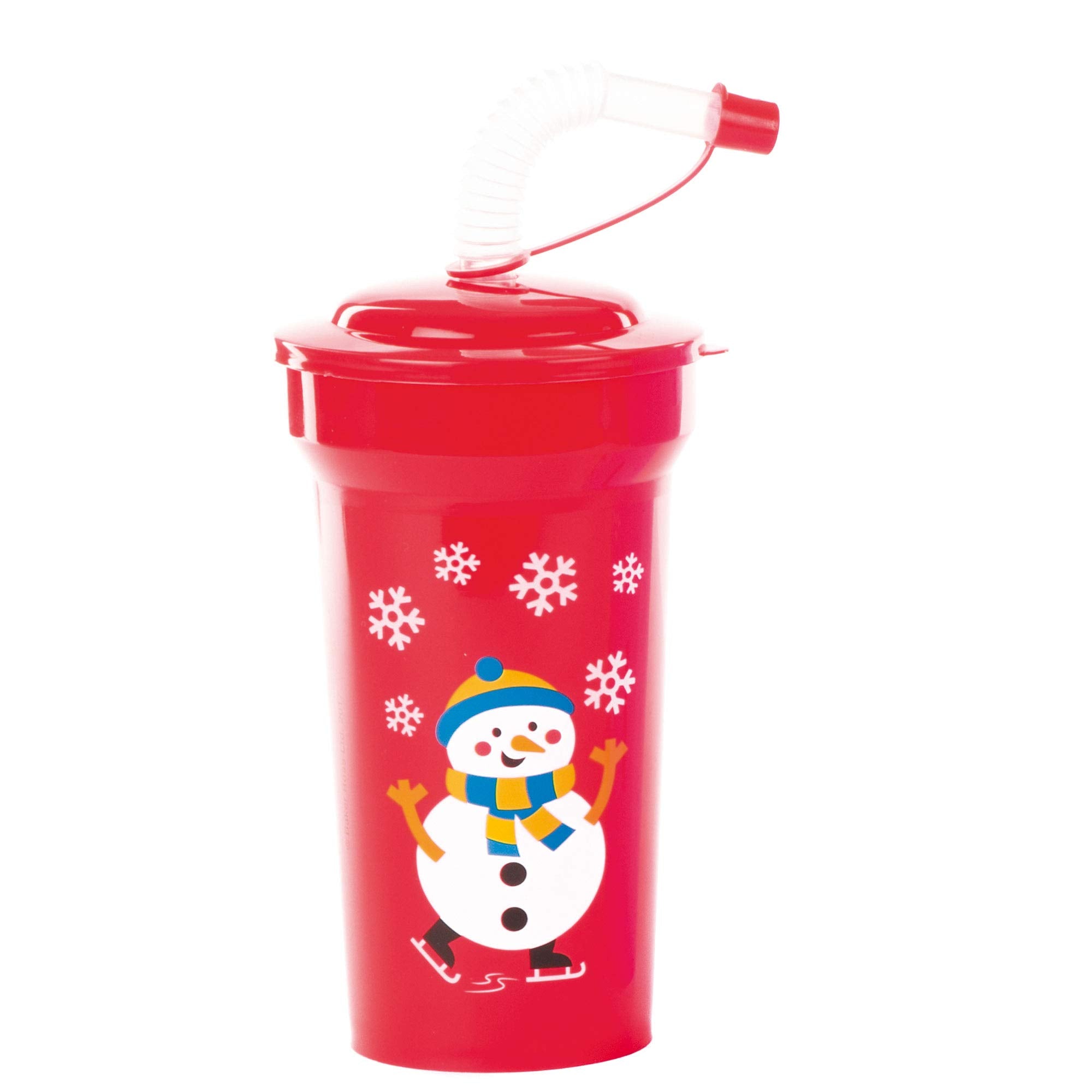 Baker Ross AV808 Christmas Bendy Straw Cups - Assorted Fun Drinkware for Kids 10