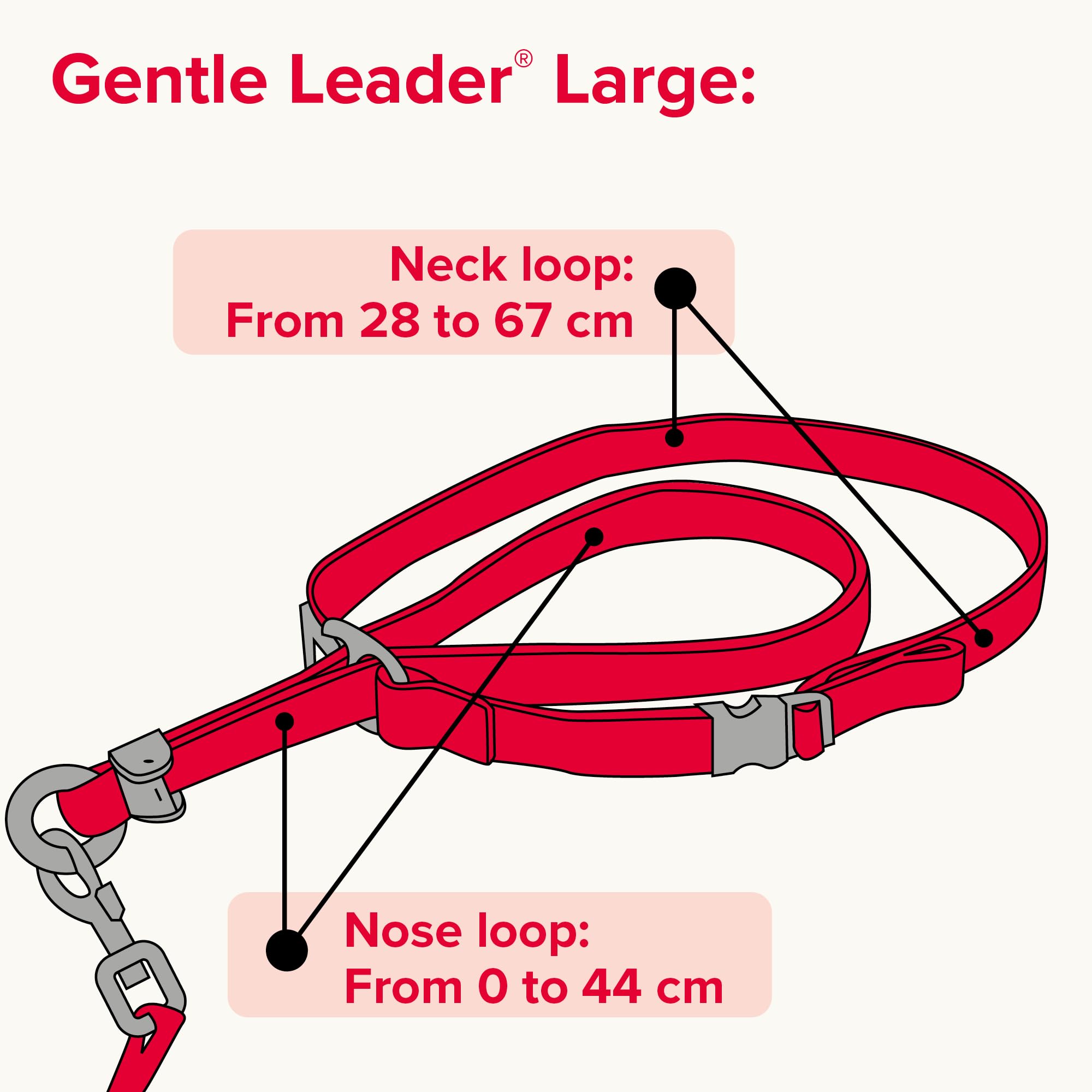 Beaphar Gentle Leader Headcollar - Stops Pulling | Large Dogs | Red 7