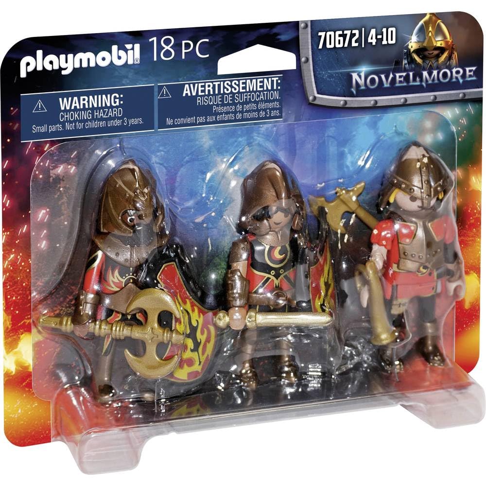 PLAYMOBIL Burnham Raiders 3 Figure Set - Knight Action Figures for Ages 4+ 1