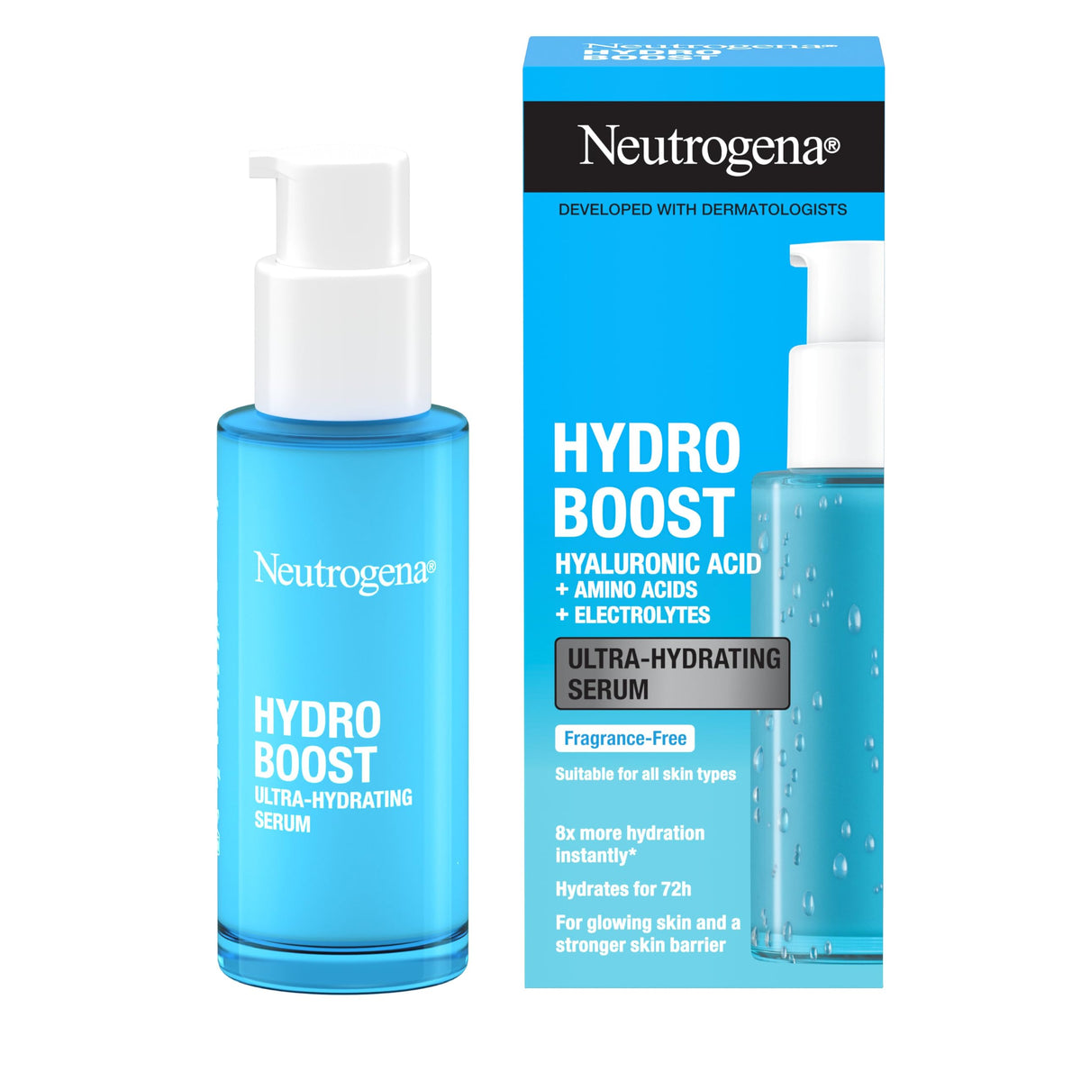 Neutrogena Hydro Boost Ultra-Hydrating Serum - Fragrance-Free Face Serum, 30ml