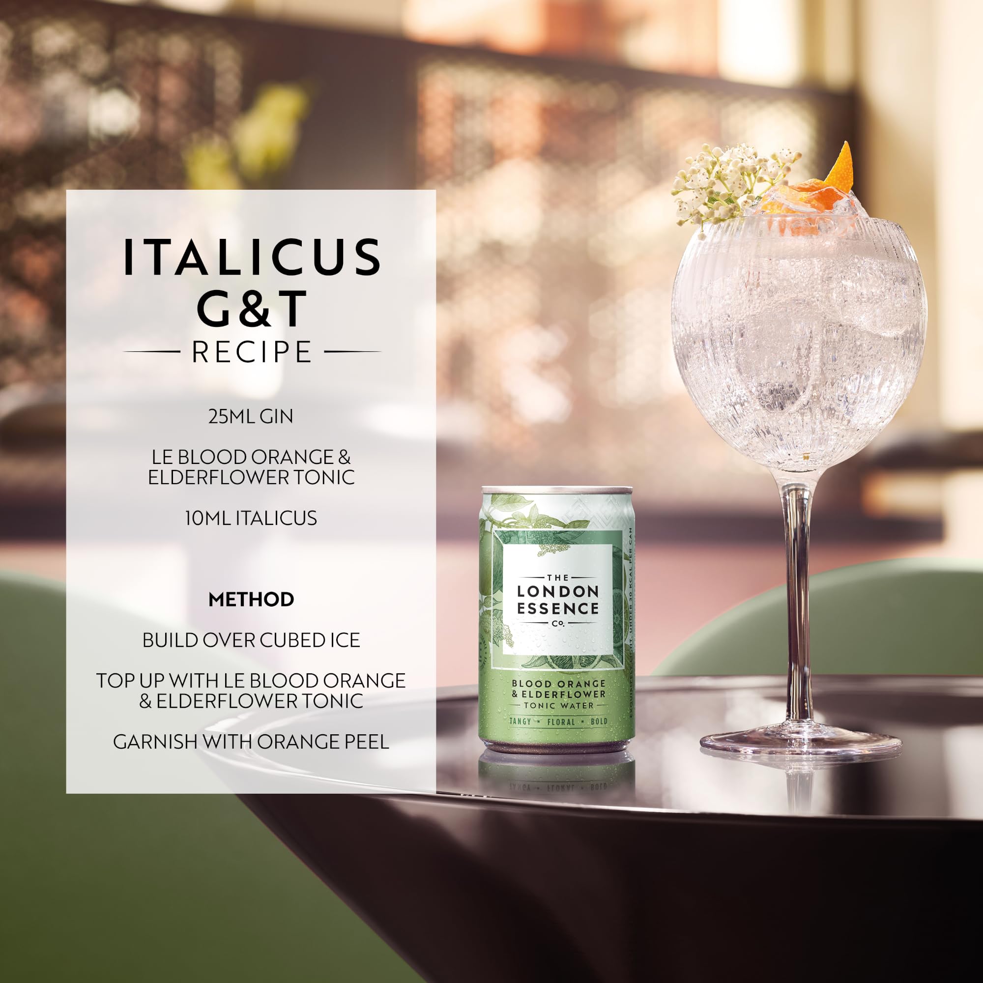 The London Essence Co. Blood Orange & Elderflower Tonic Water - Premium Cocktail Mixer 3