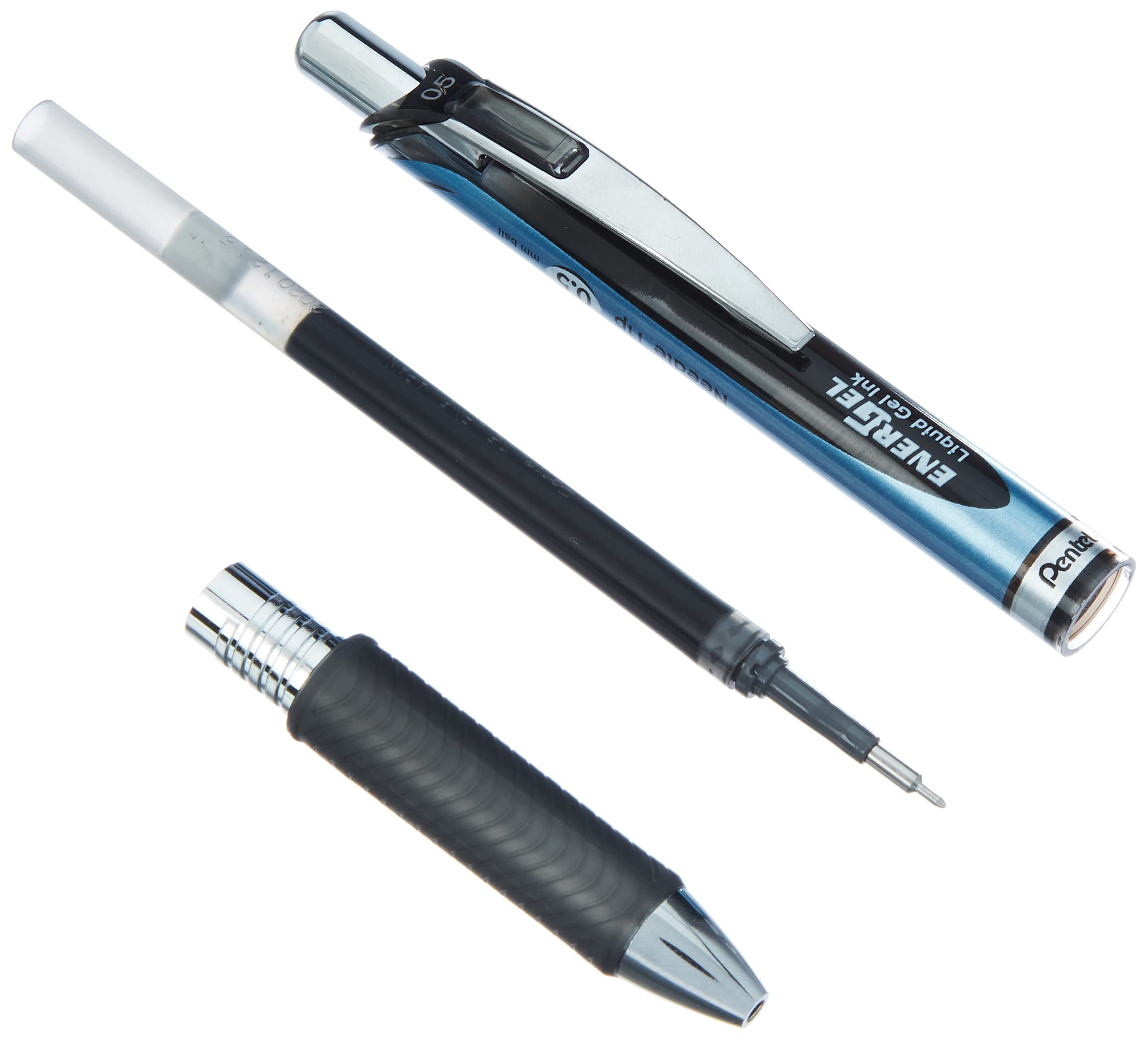 Pentel EnerGel-Xm Retractable Gel Roller Pen - 0.5mm Fine Point | Quick Drying Black Ink | Refillable