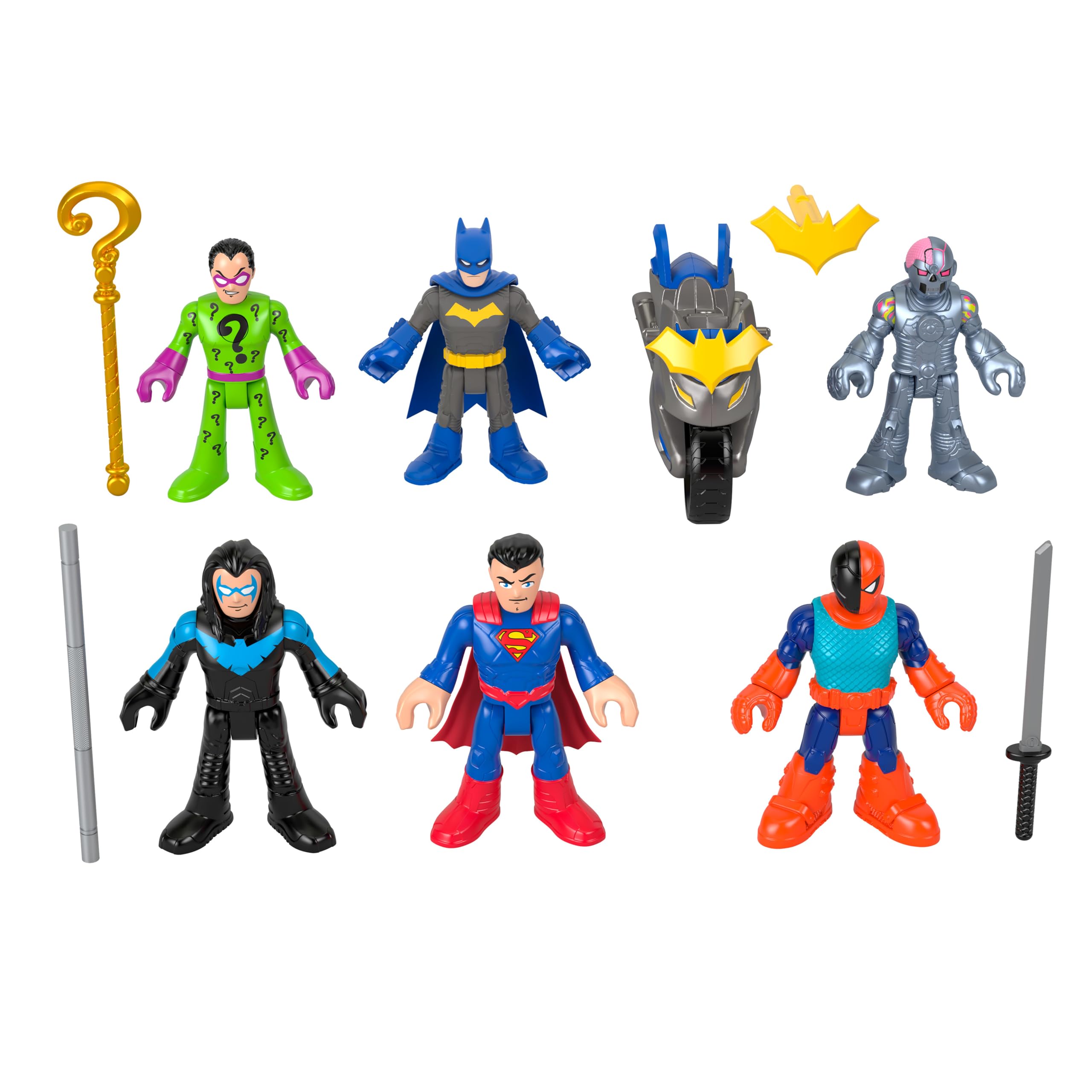 Imaginext DC Super Friends Batman Deluxe Figure Pack - 12-Piece Action Playset for Kids 3-8 1