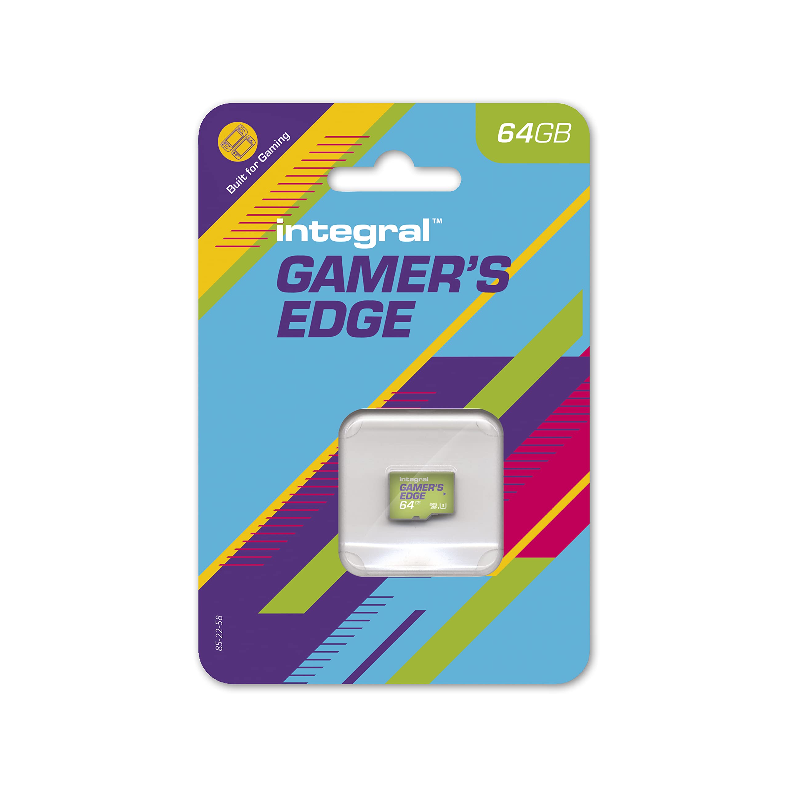 Integral 64GB Gamer's Edge Micro SD Card for Nintendo Switch – Fast Load & Save, U3, 100MB/s Read Speed 1