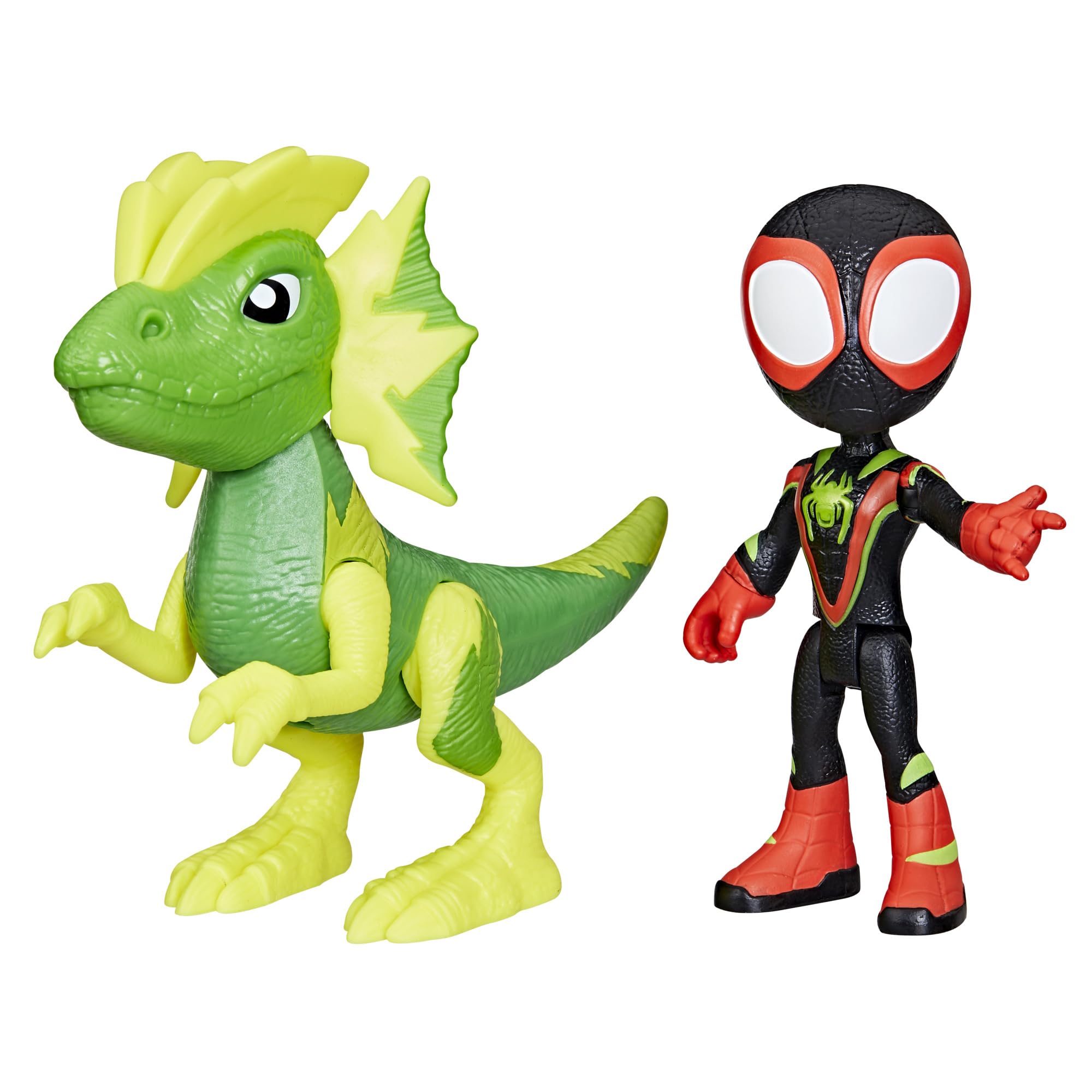 Marvel Spidey and His Amazing Friends Miles Morales & Electrosaurus Dino-Webs Action Figure Set - Ages 3+ 1
