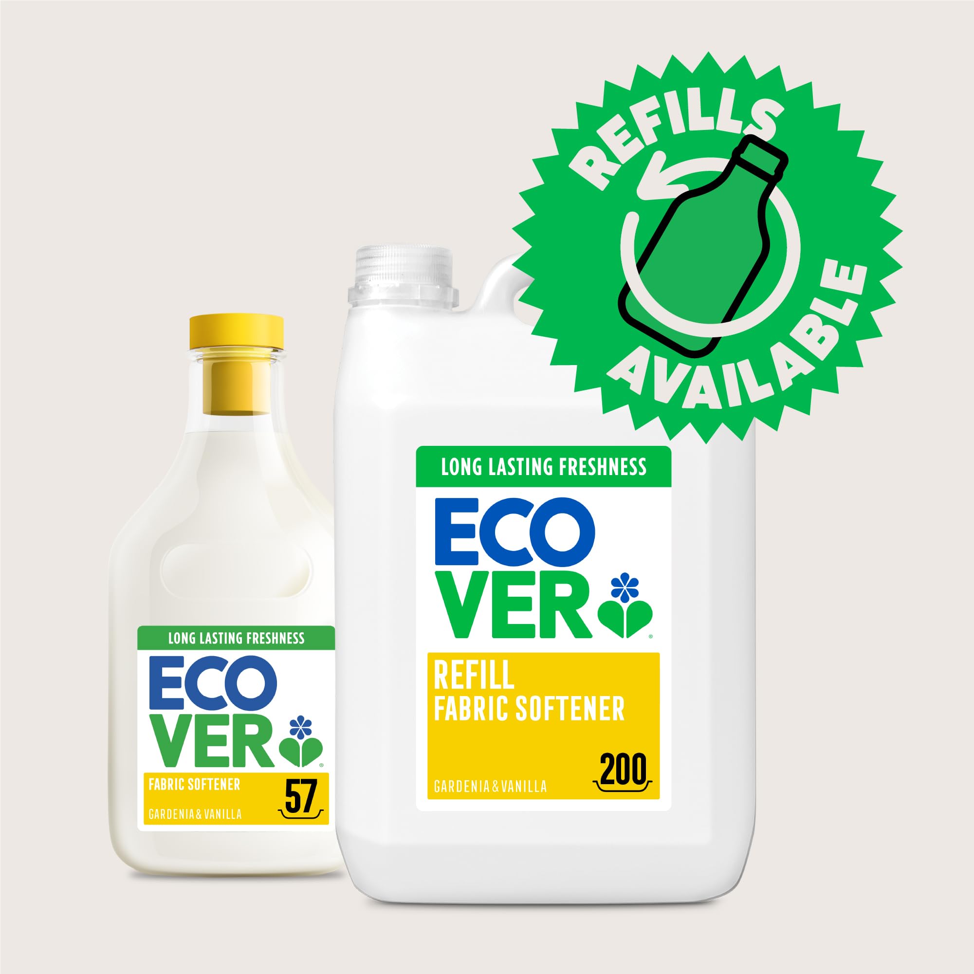 Ecover Concentrated Liquid Fabric Softener Gardenia Scent | 1.43L | Softening & Freshness 6