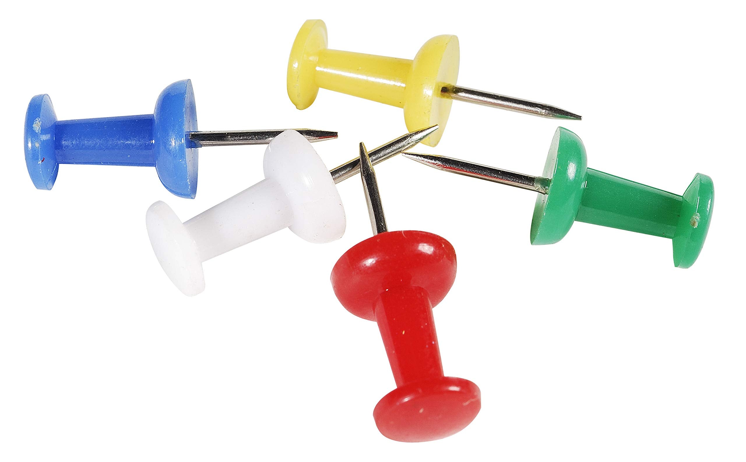 Exacompta Push Pins - 200 Pack | 7mm Height x 10mm Width | Nickel Alloy 2