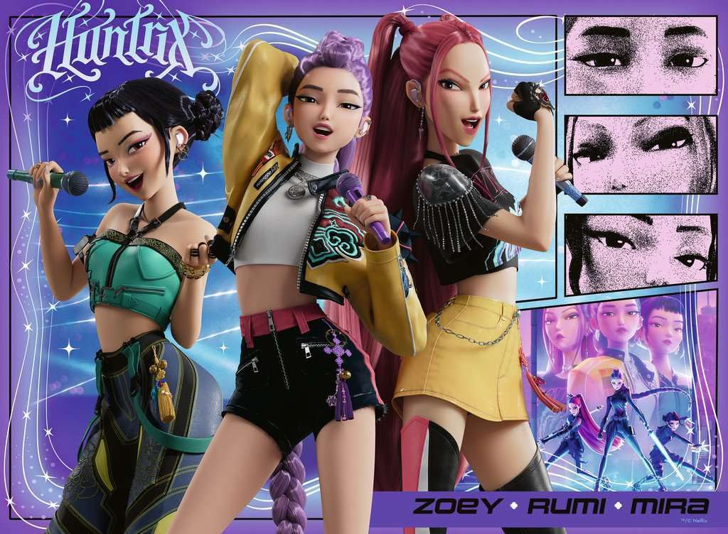 Ravensburger K-Pop Demon Hunters Jigsaw Puzzle - 100 XXL Pieces | Ages 6+ | 49 x 36cm