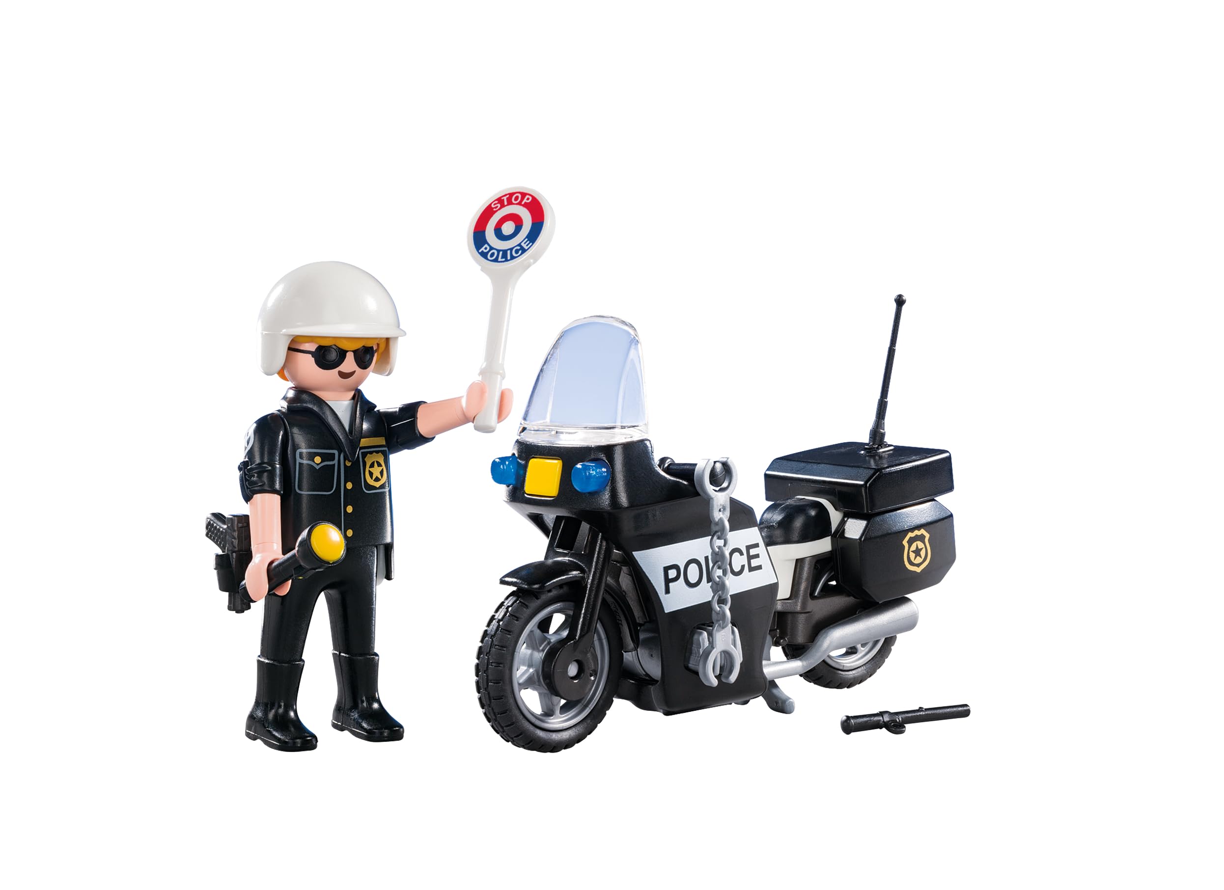 Playmobil City Action Police Carry Case Playset with Motorcycle and Figure | Model 5648