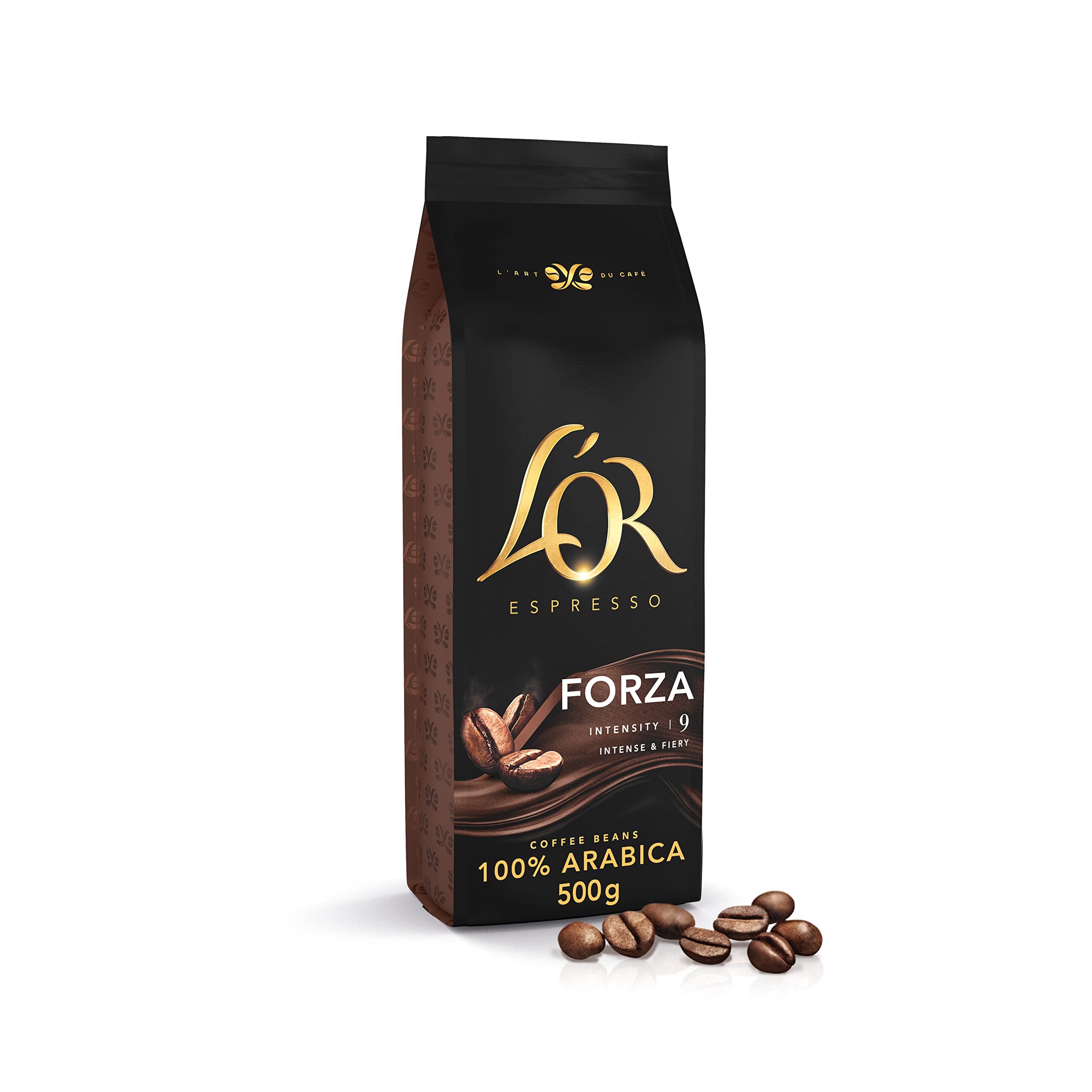 L'OR Espresso Forza Whole Roasted Coffee Beans - Intensity 9 | 500g | 100% Arabica 2
