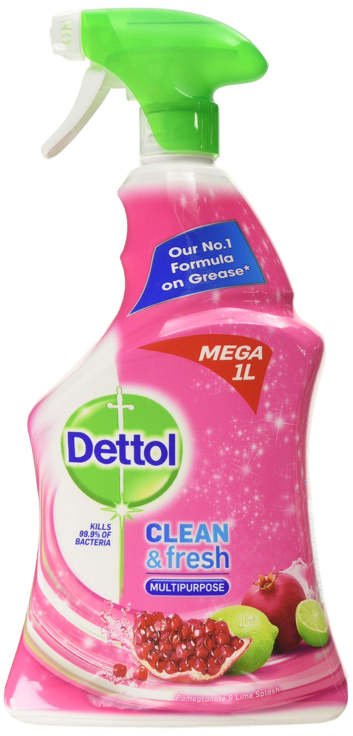 Dettol Antibacterial Multi-Purpose Cleaner Spray, Pomegranate Scent, 1 Ltr 1