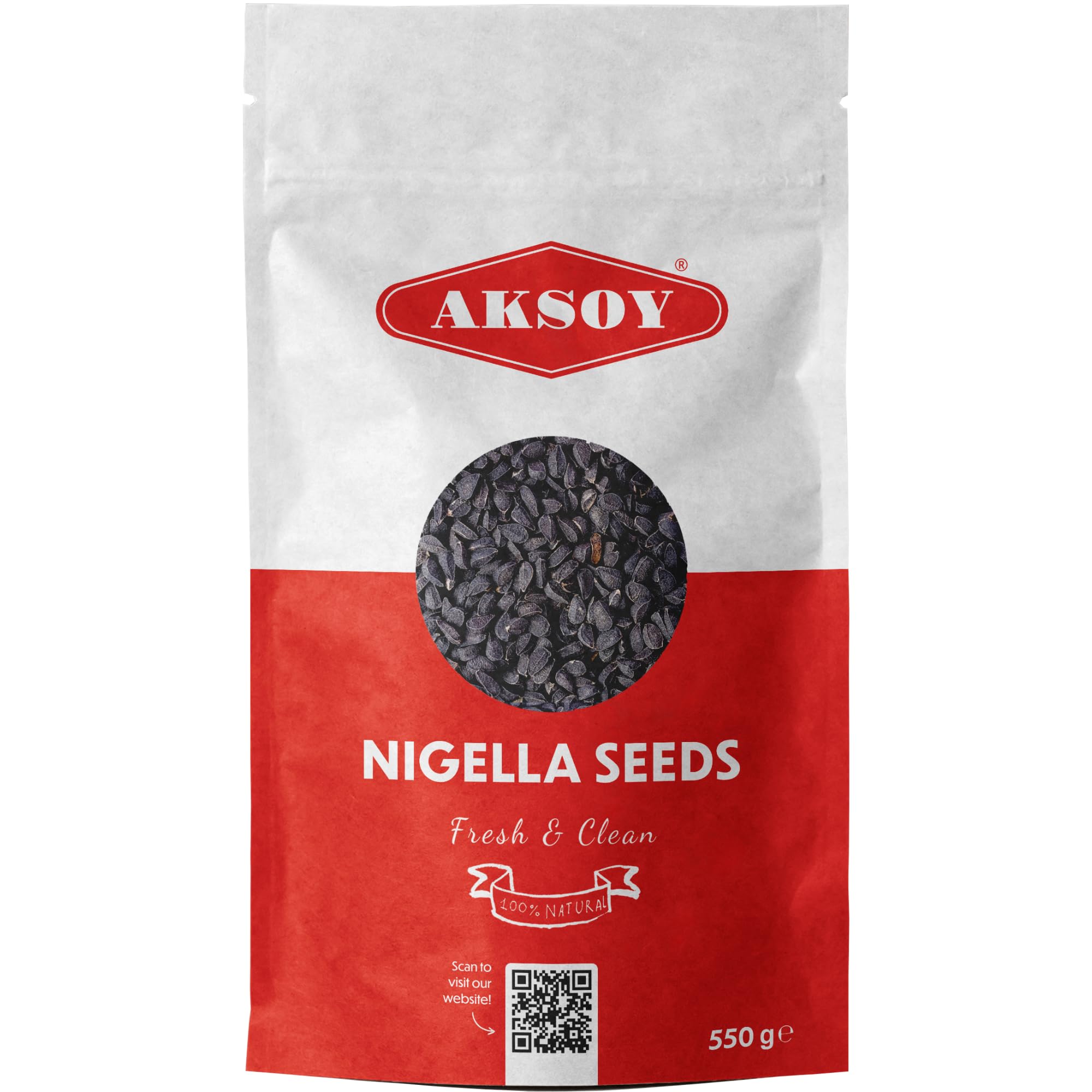 AKSOY Black Cumin Seeds (Nigella Sativa) - Premium Quality, Natural Spice | 550g