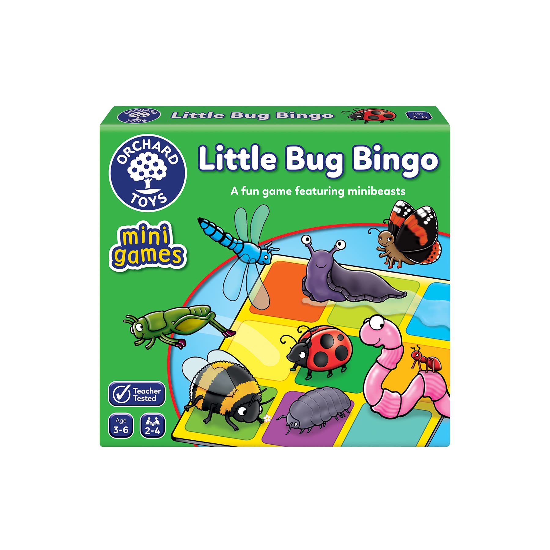 Orchard Toys Little Bug Bingo Mini Game for Kids - Travel Size Matching Game 1