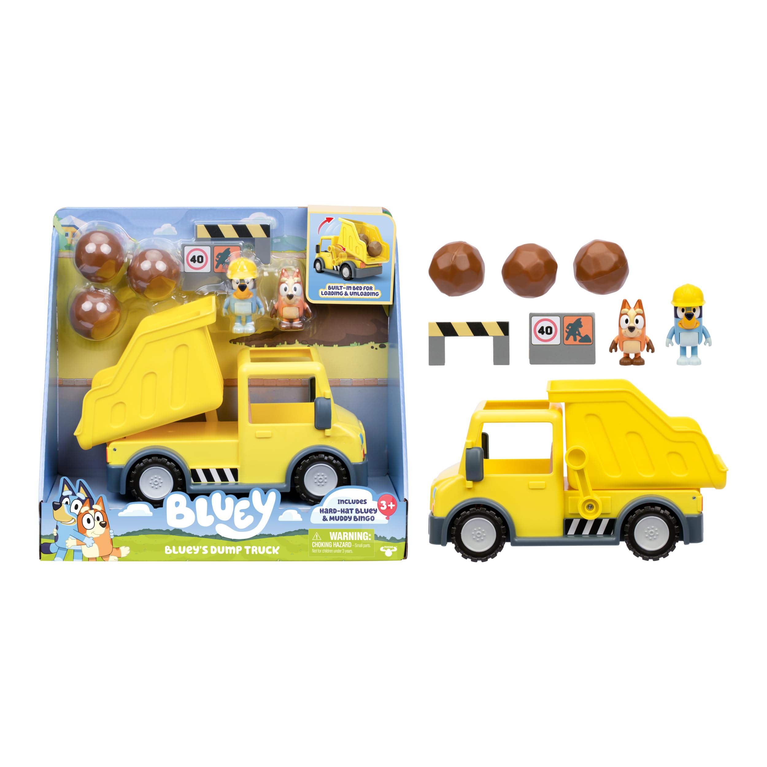 Bluey Dump Truck - Load & Unload Playset with Movable Lever & Sticker Sheet 2