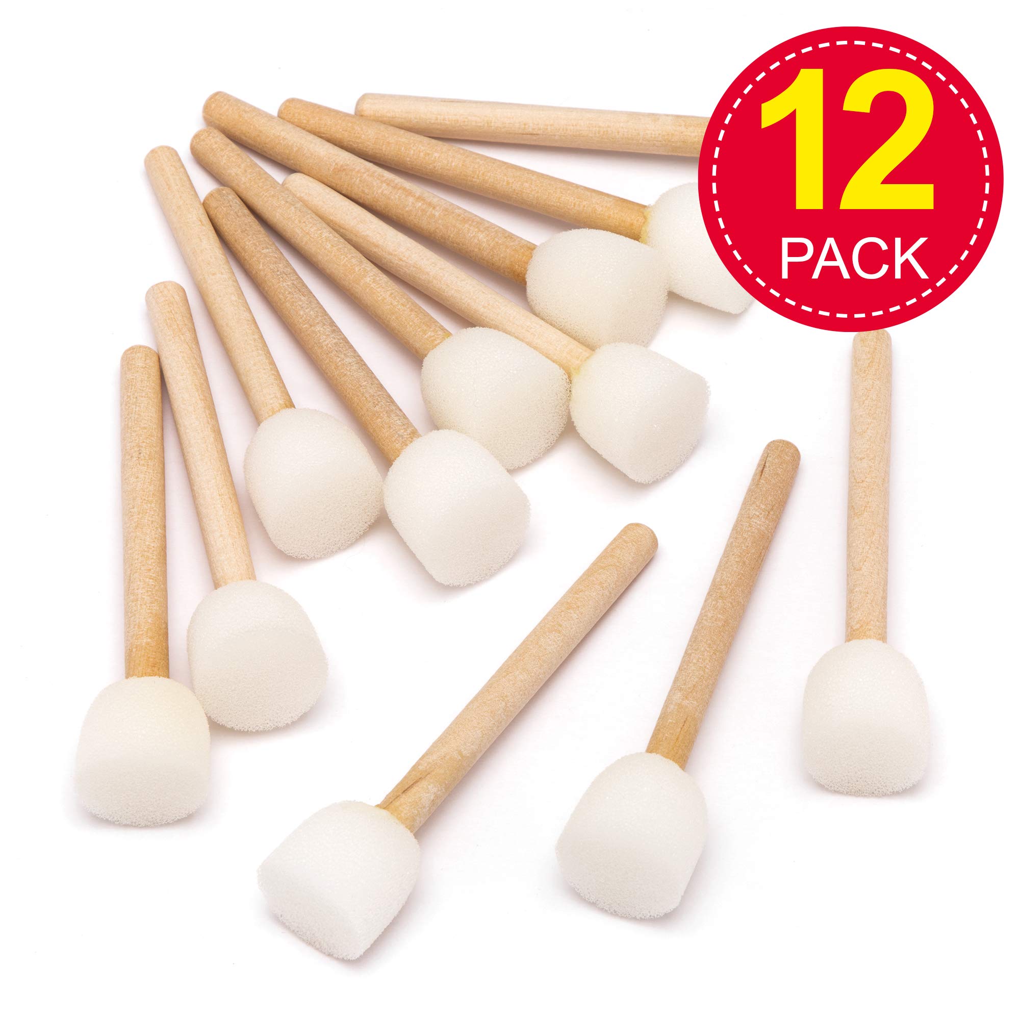 Baker Ross Mini Sponge Paint Dabbers - Pack of 12 | Easy Grip for Fun Patterns 2